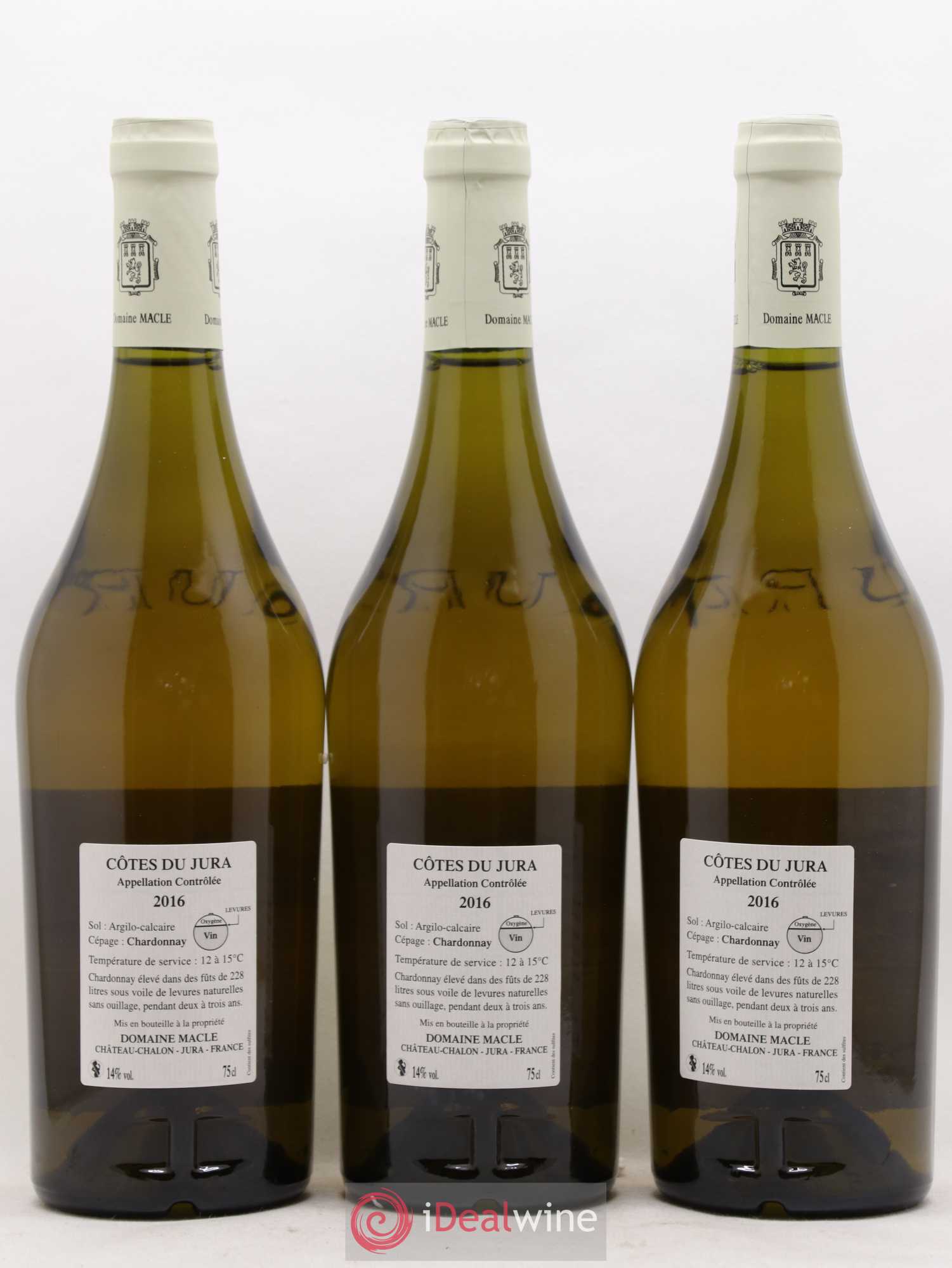 Côtes du Jura Chardonnay sous voile Jean Macle 2016 - Lot de 3 bouteilles - 1