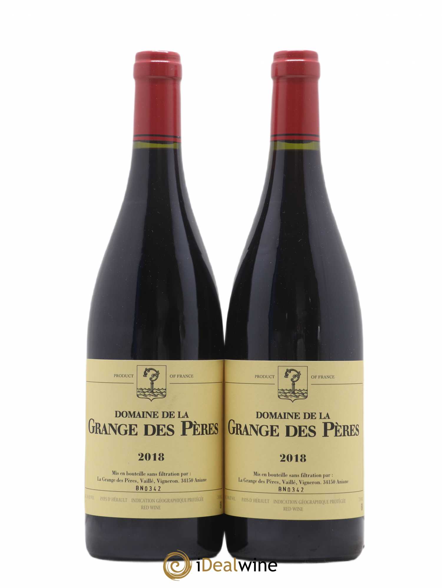 Pays d'Hérault Grange des Pères Laurent Vaillé 2018 - Lot de 2 bouteilles - 0