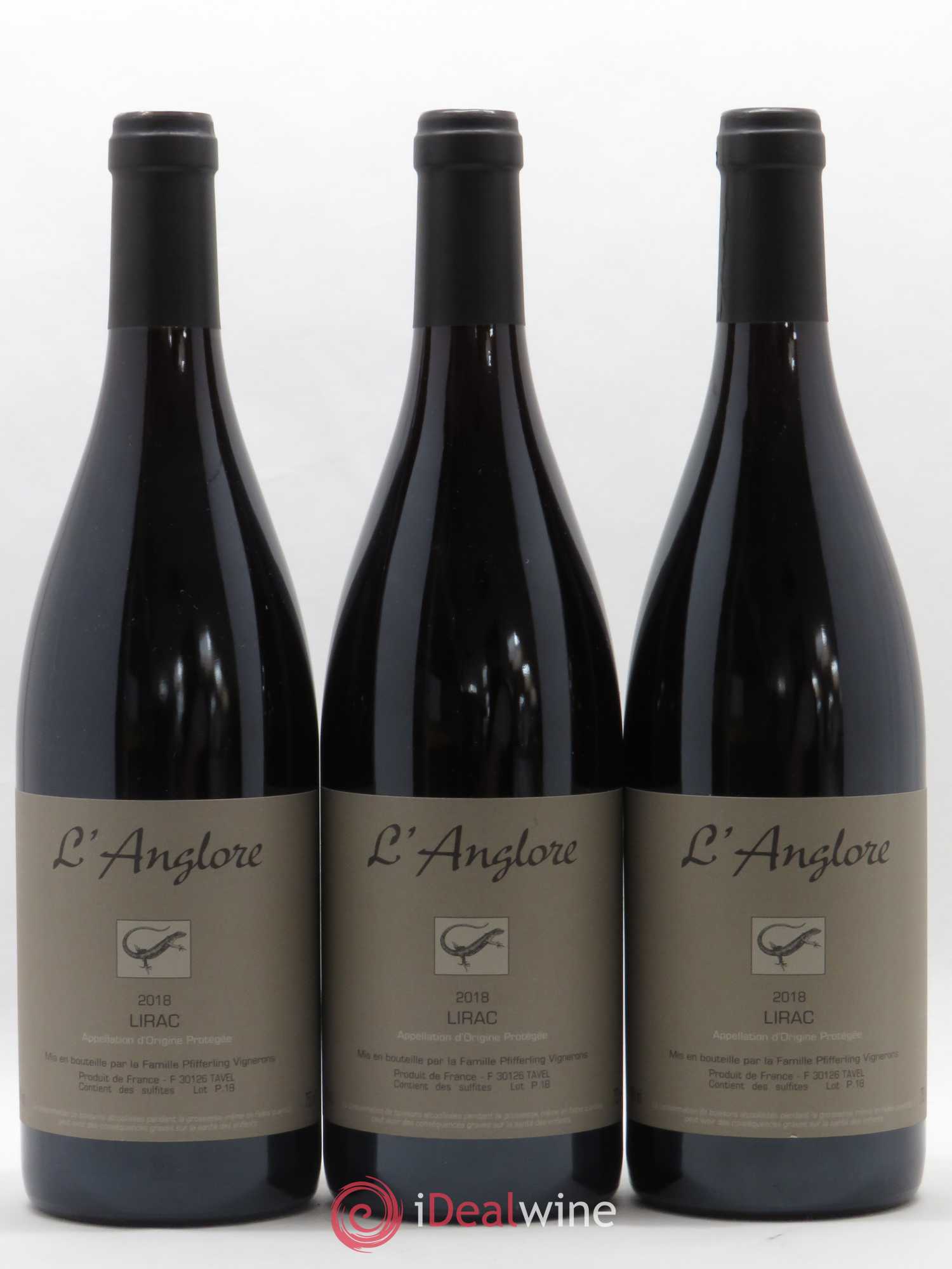 Lirac L'Anglore 2018 - Posten von 3 Flaschen - 0