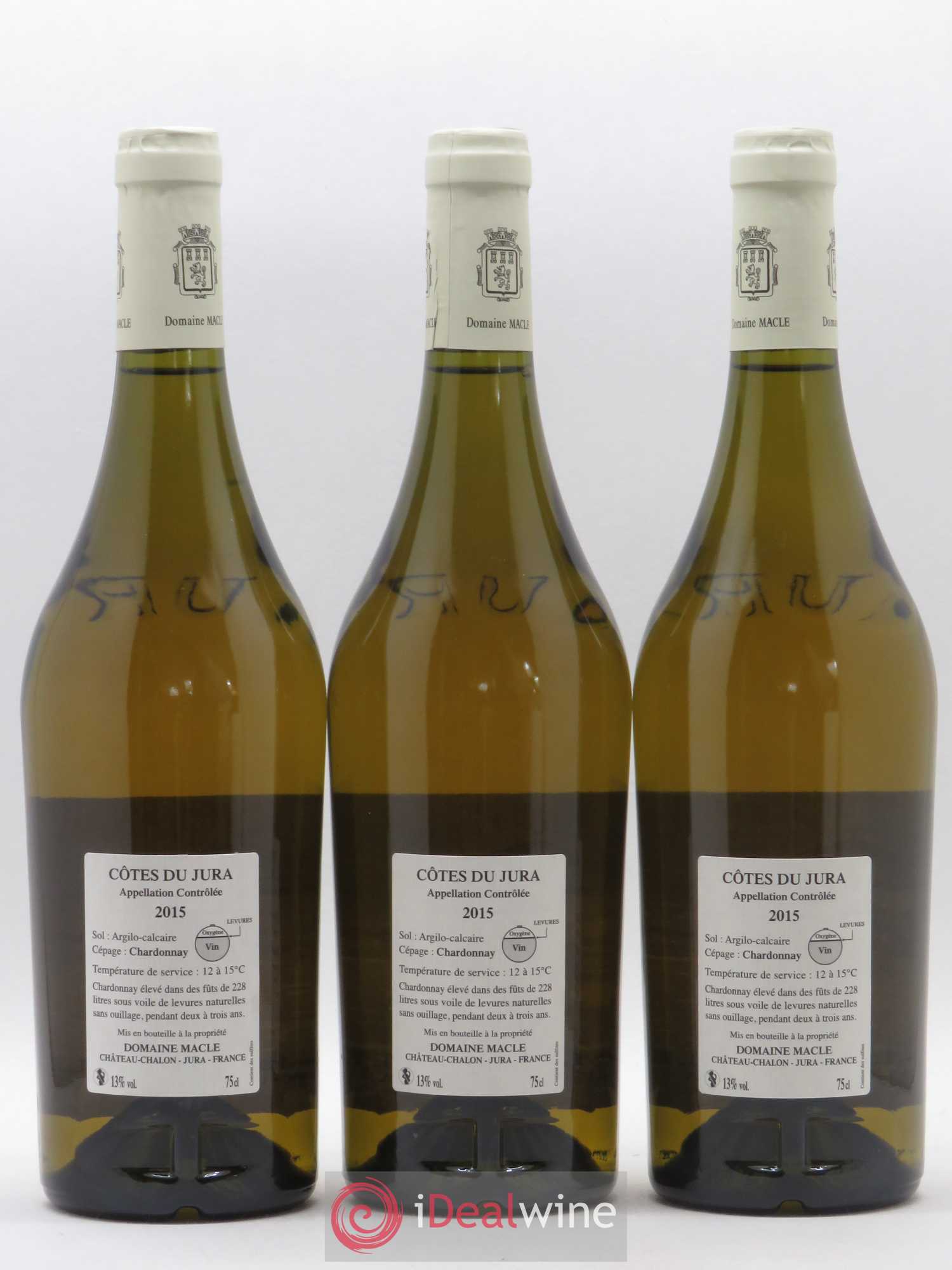 Côtes du Jura Chardonnay sous voile Jean Macle 2015 - Lot de 3 bouteilles - 1