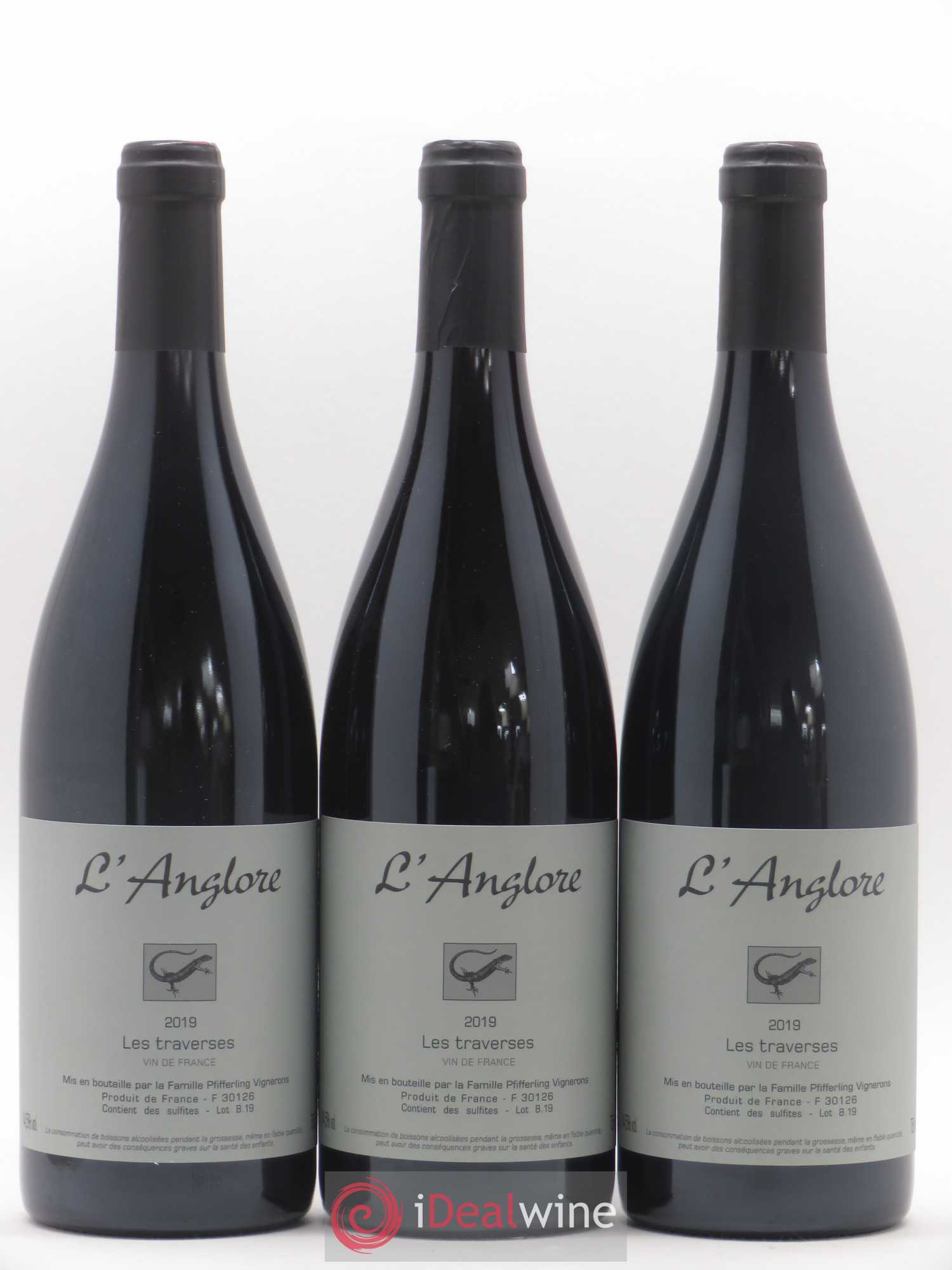 Vin de France Les Traverses L'Anglore 2019 - Lot de 3 bouteilles - 0