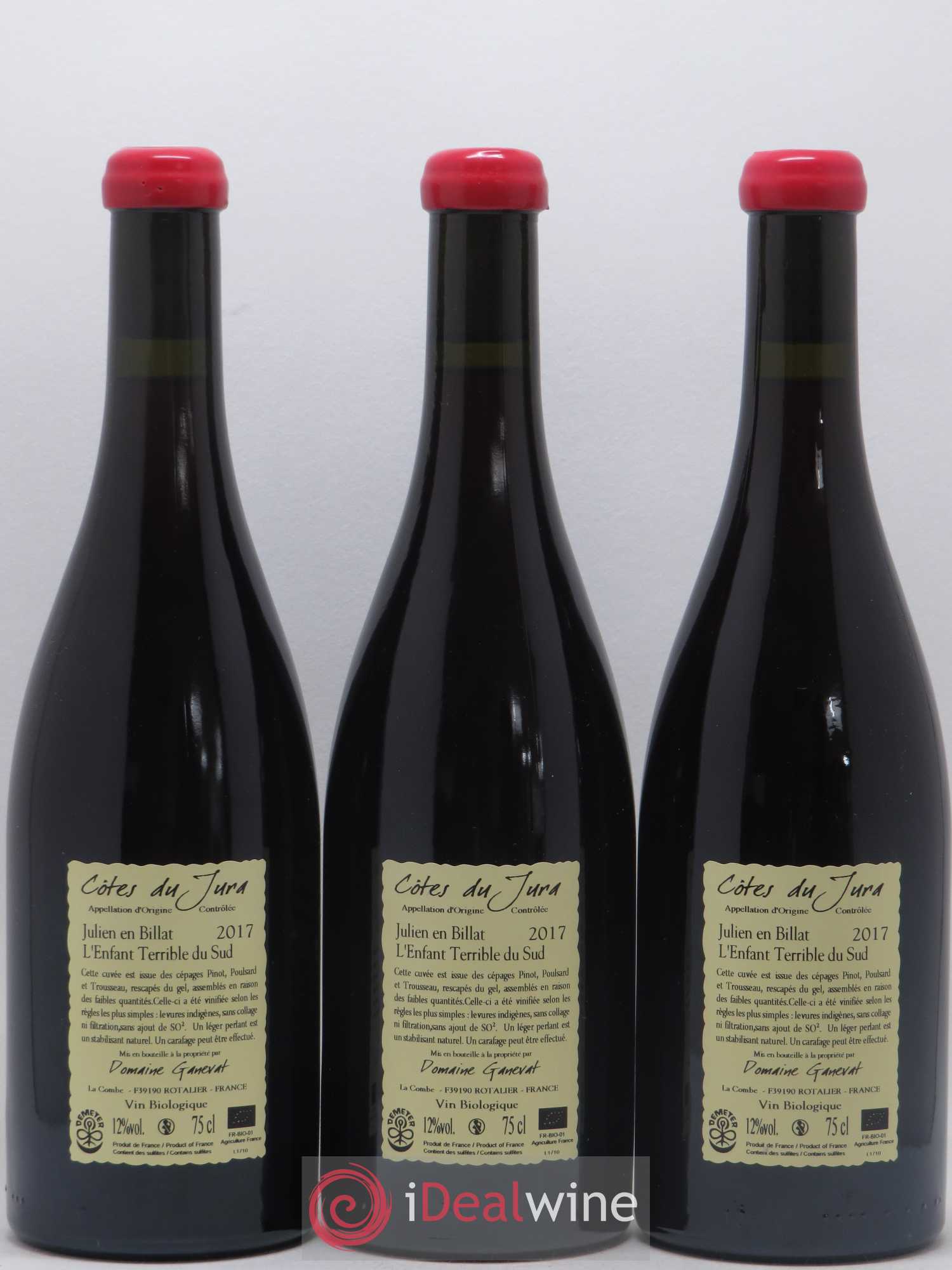 Côtes du Jura Julien en Billat l'enfant terrible du Sud Jean-François Ganevat (Domaine) 2017 - Lot de 3 bouteilles - 1