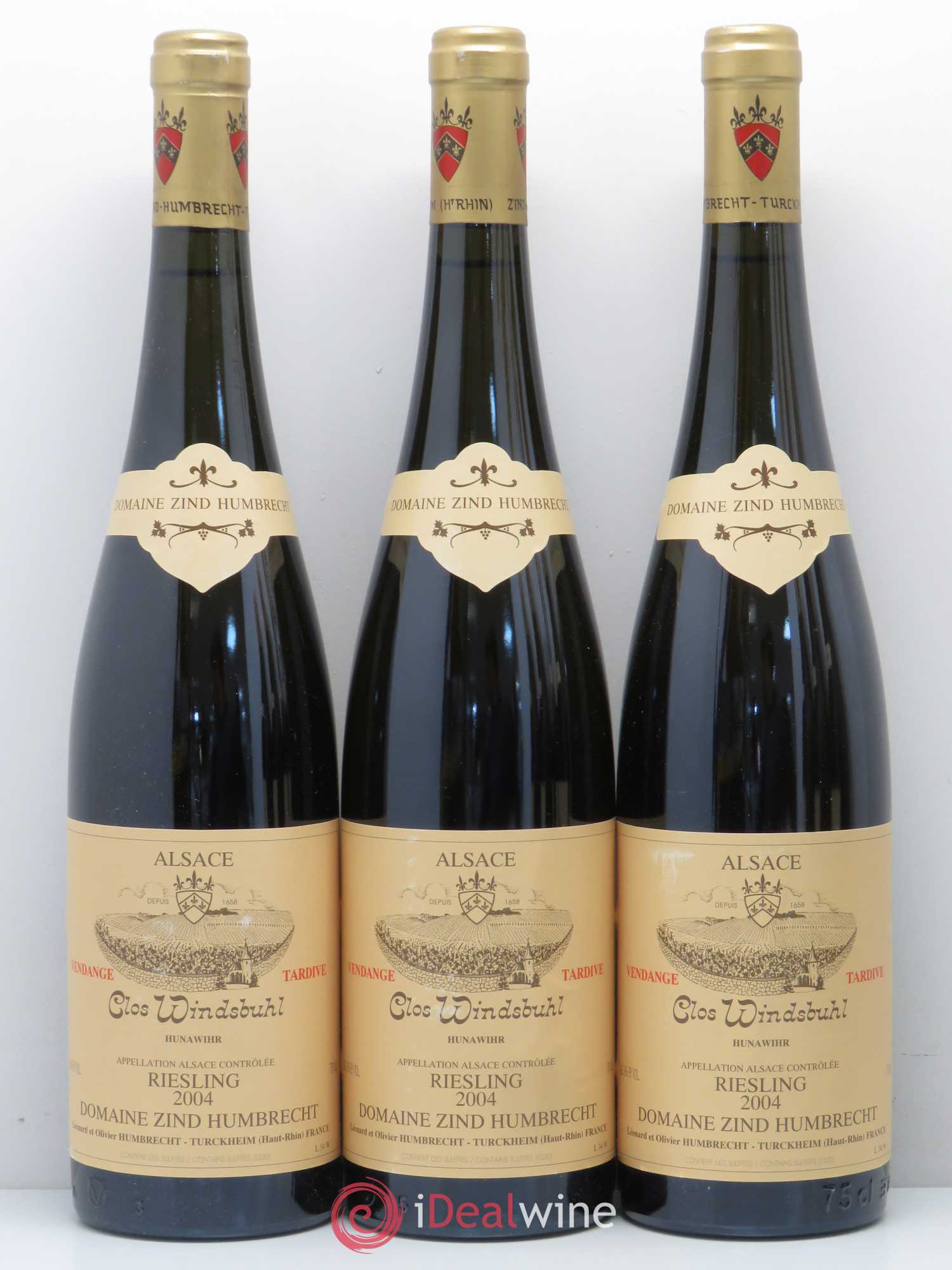 Alsace Riesling Vendanges Tardives Zind-Humbrecht (Domaine) Clos Windsbuhl 2004 - Lotto di 6 bottiglie - 1