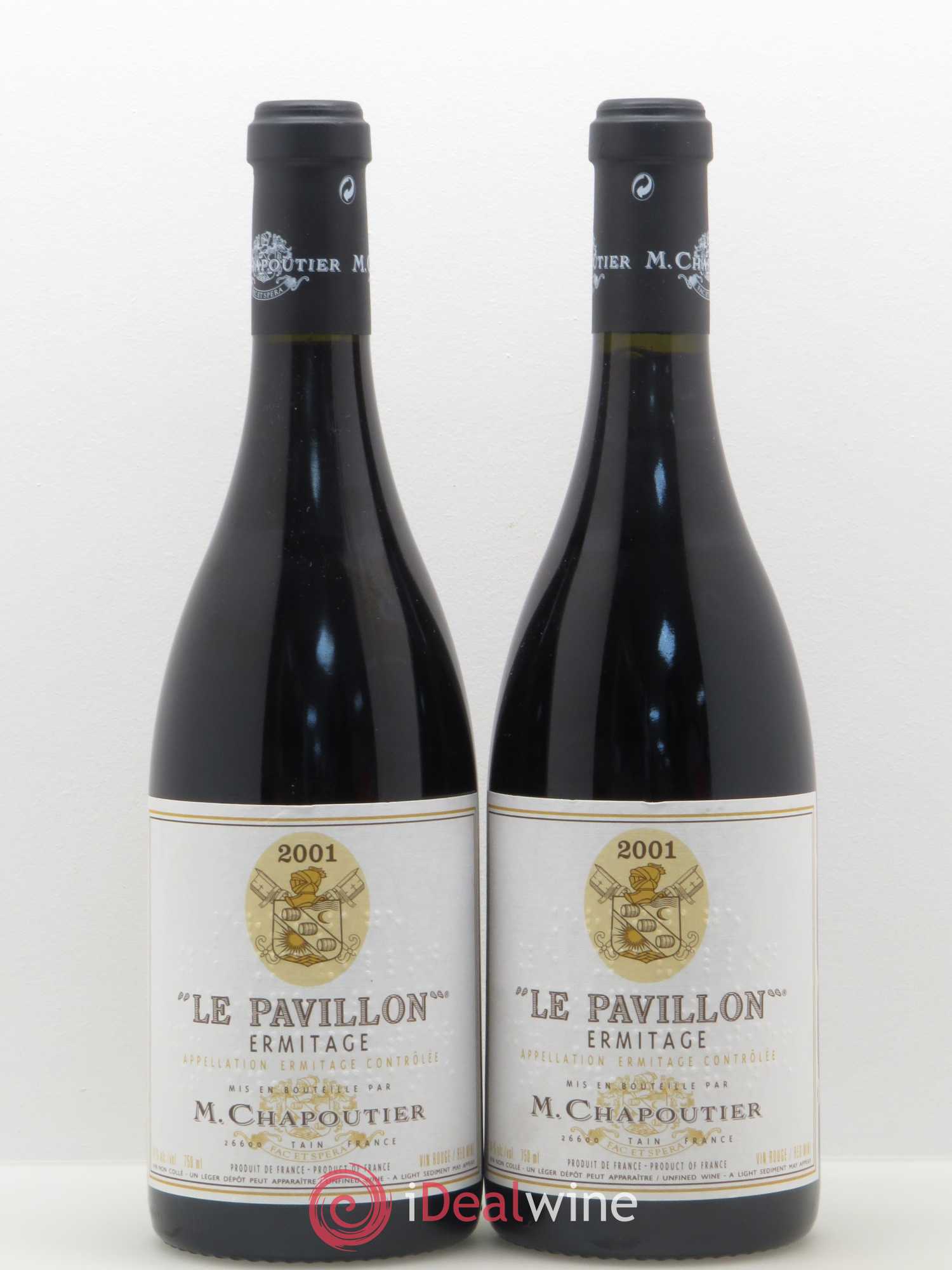 Hermitage Ermitage Le Pavillon Chapoutier 2001 - Lot de 2 bouteilles - 0
