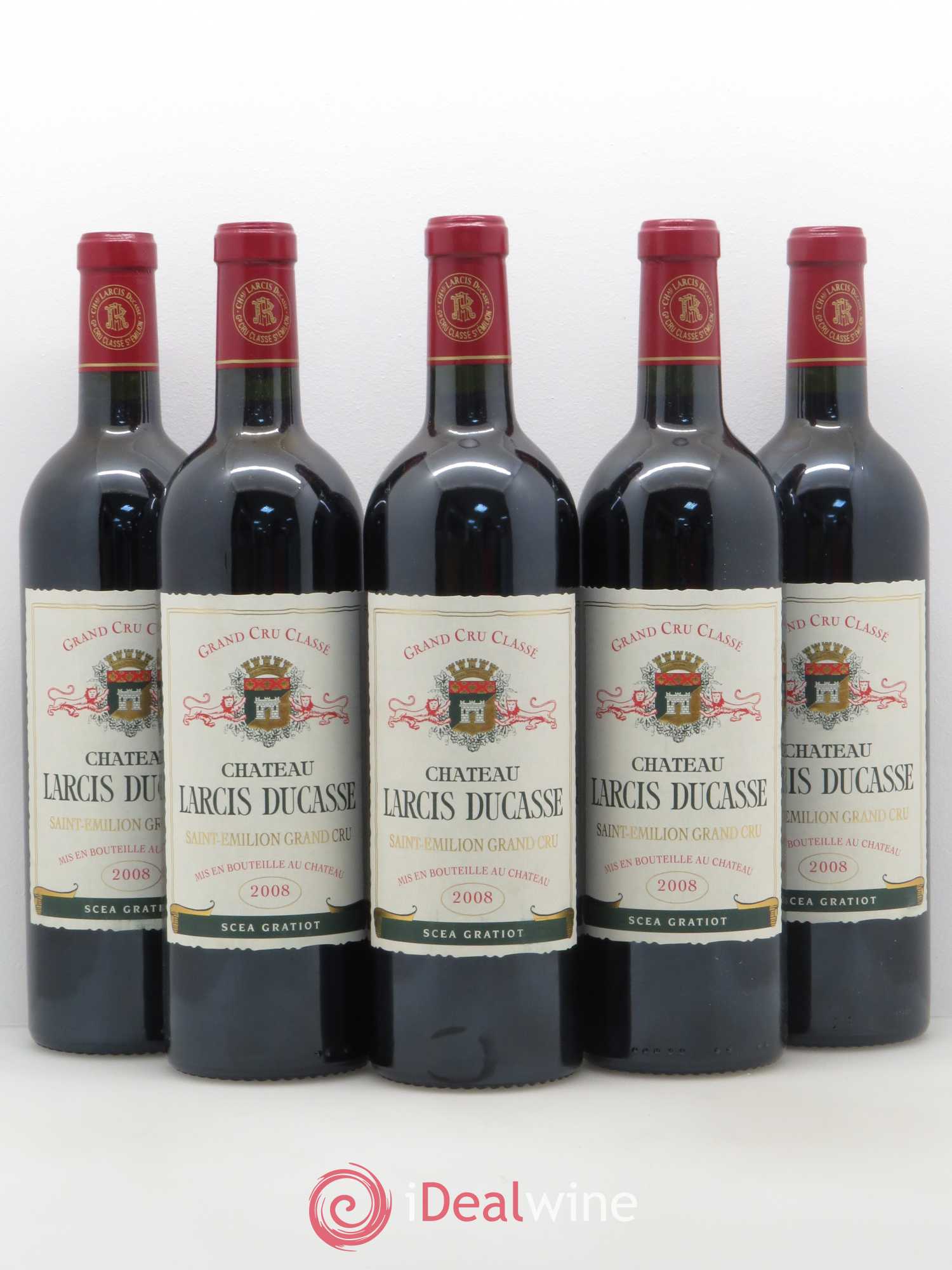Château Larcis Ducasse 1er Grand Cru Classé B 2008 - Lot de 5 bouteilles - 0