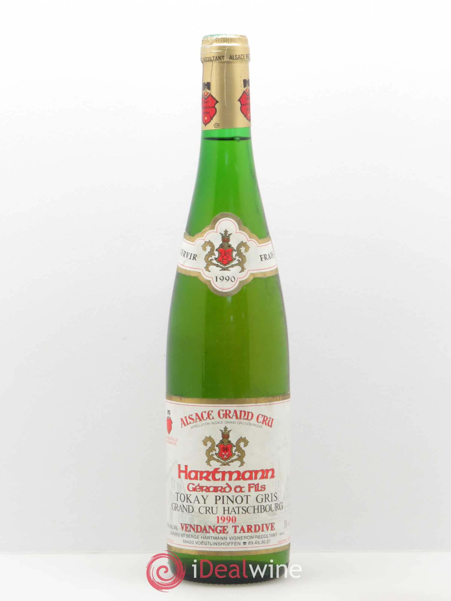 Pinot Gris Hatschbourg Vendanges Tardives Hartmann 1990 - Posten von 1 Flasche - 0