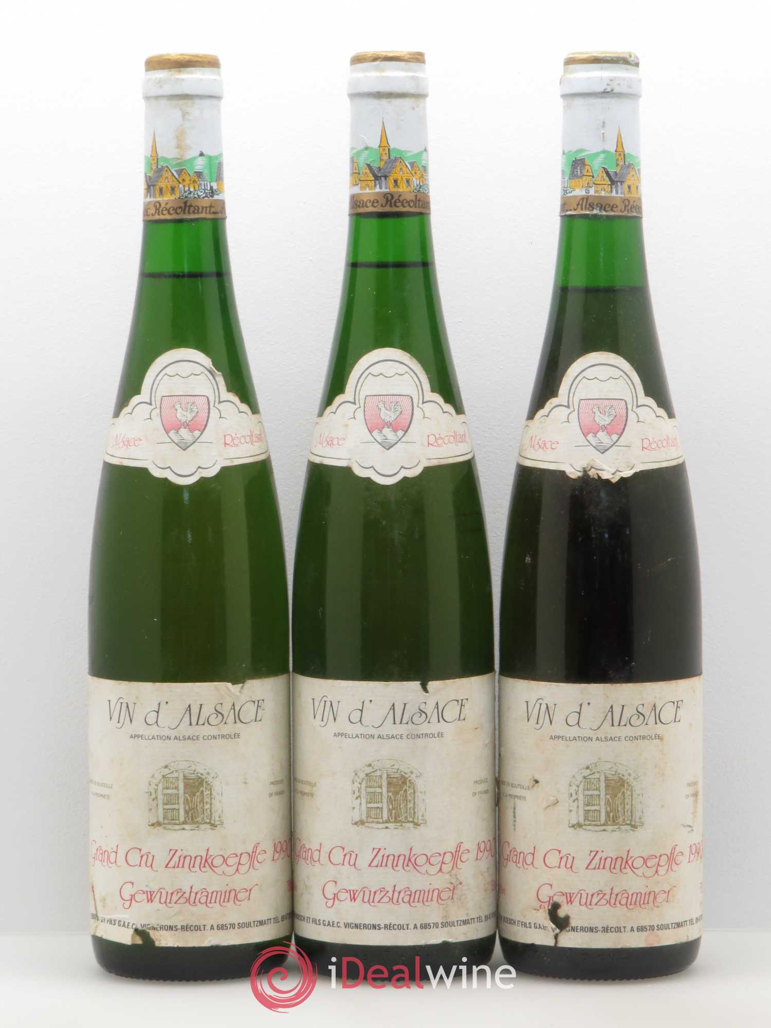 Gewurztraminer Zinkoepfle Leon Boesch 1990 - Posten von 3 Flaschen - 0