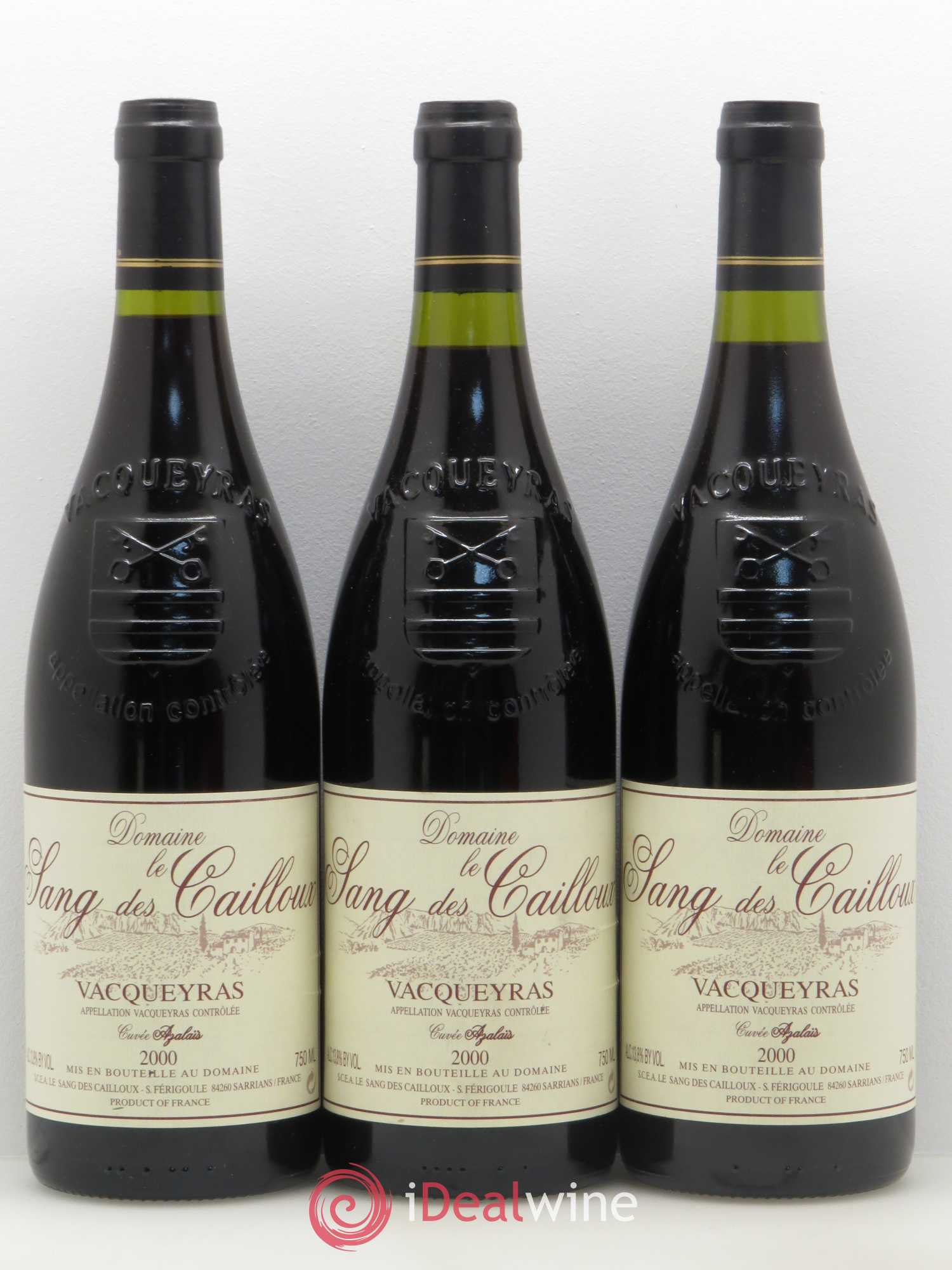 Vacqueyras Azalaïs Le Sang des Cailloux 2000 - Lot de 6 bouteilles - 1