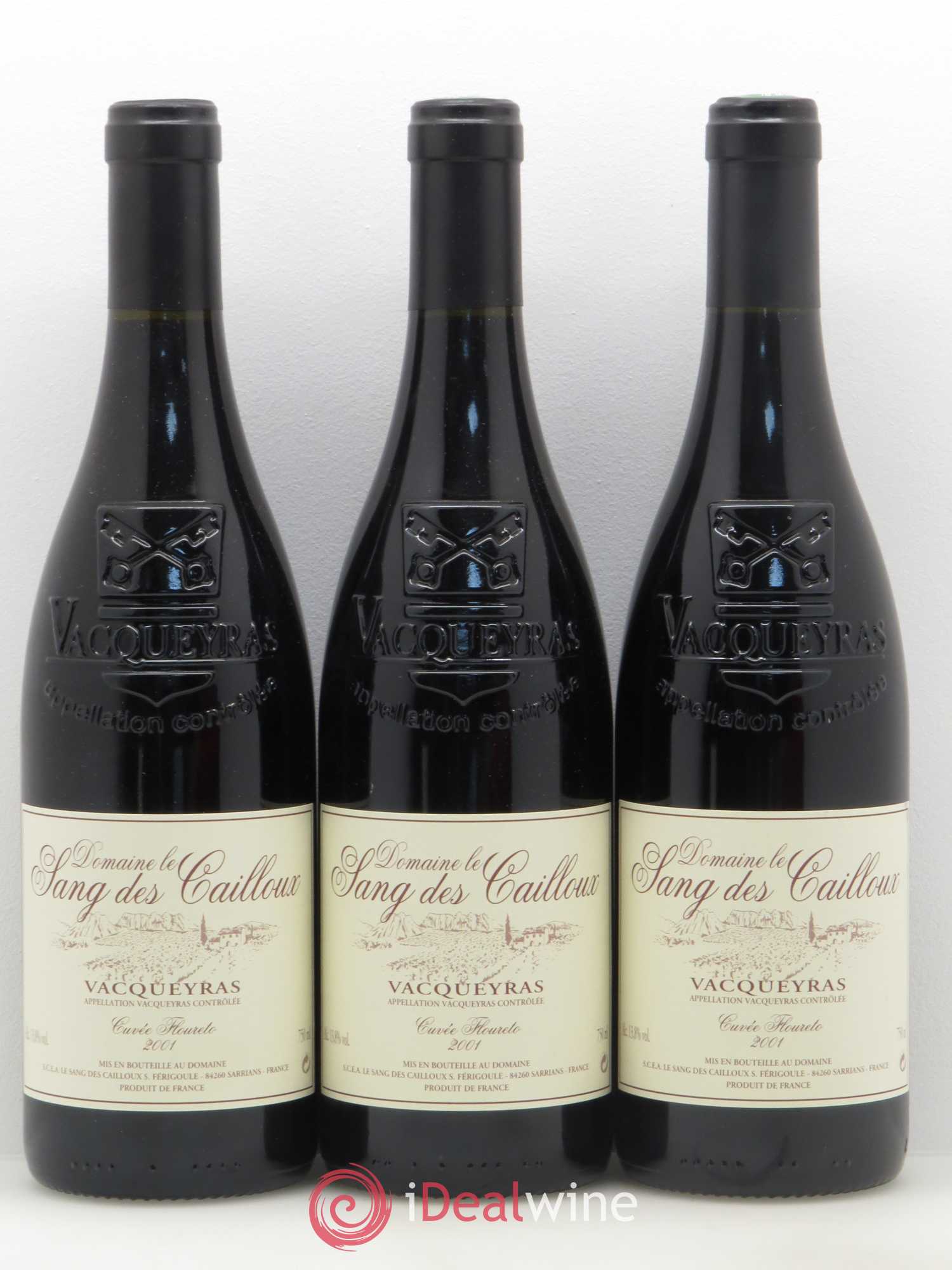 Vacqueyras Floureto Le Sang des Cailloux 2001 - Lot de 6 bouteilles - 1