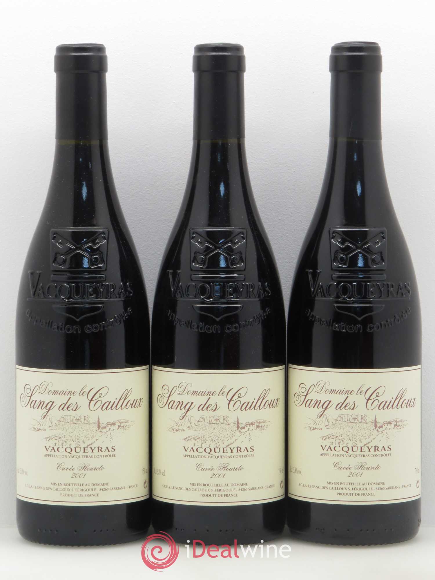 Vacqueyras Floureto Le Sang des Cailloux 2001 - Lot de 6 bouteilles - 2
