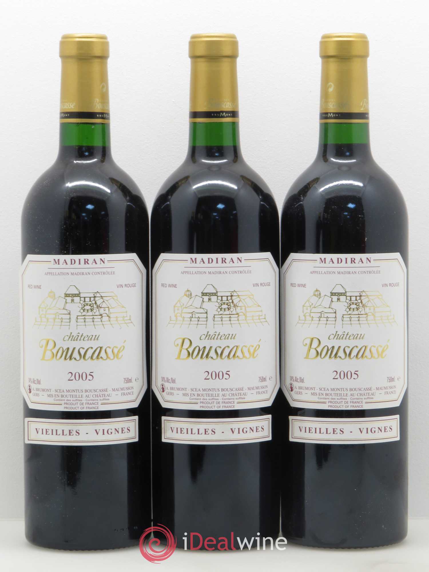 Madiran Vieilles Vignes Château Bouscassé - Alain Brumont 2005 - Lot de 6 bouteilles - 1