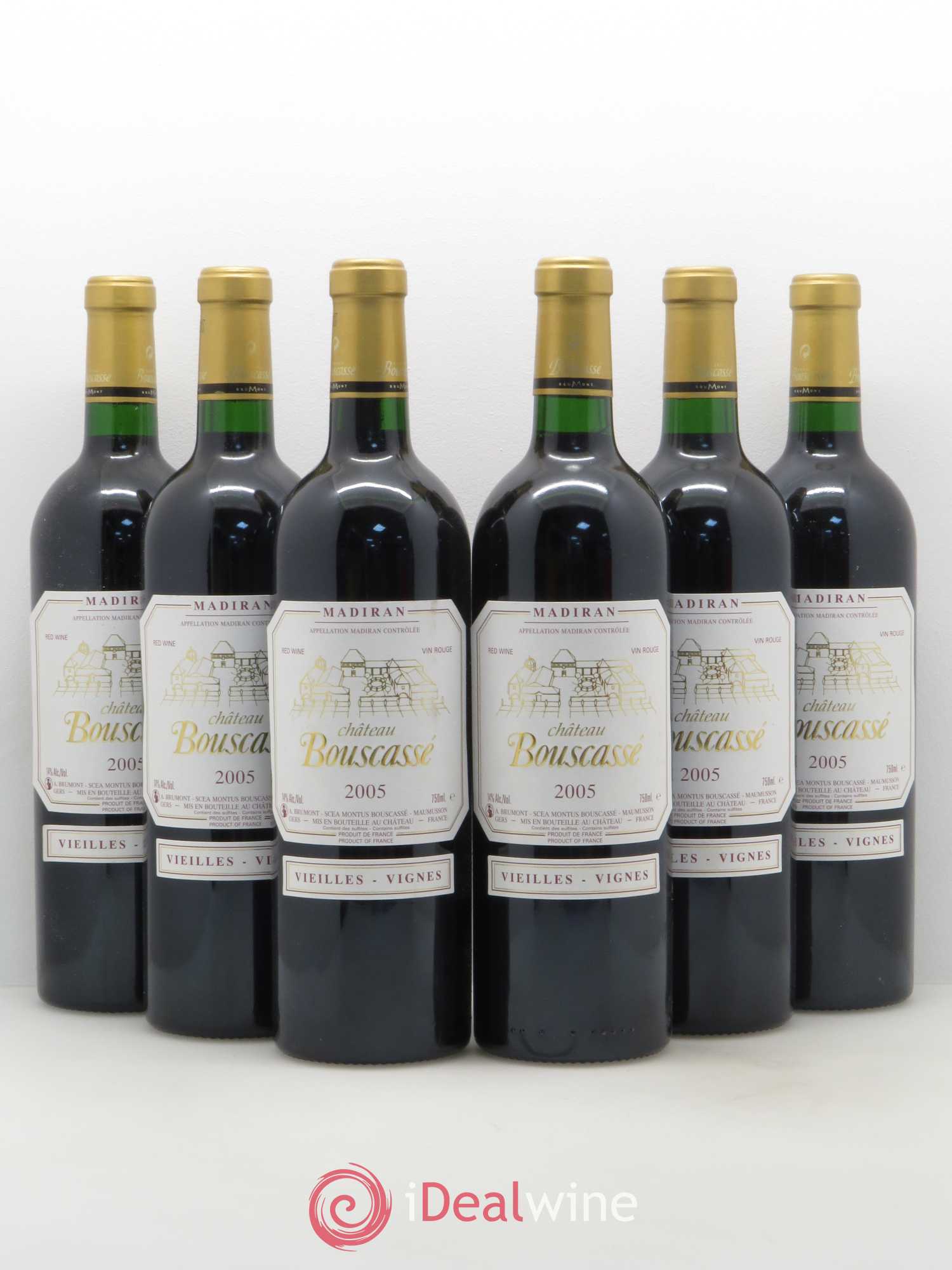 Madiran Vieilles Vignes Château Bouscassé - Alain Brumont 2005 - Lot de 6 bouteilles - 0