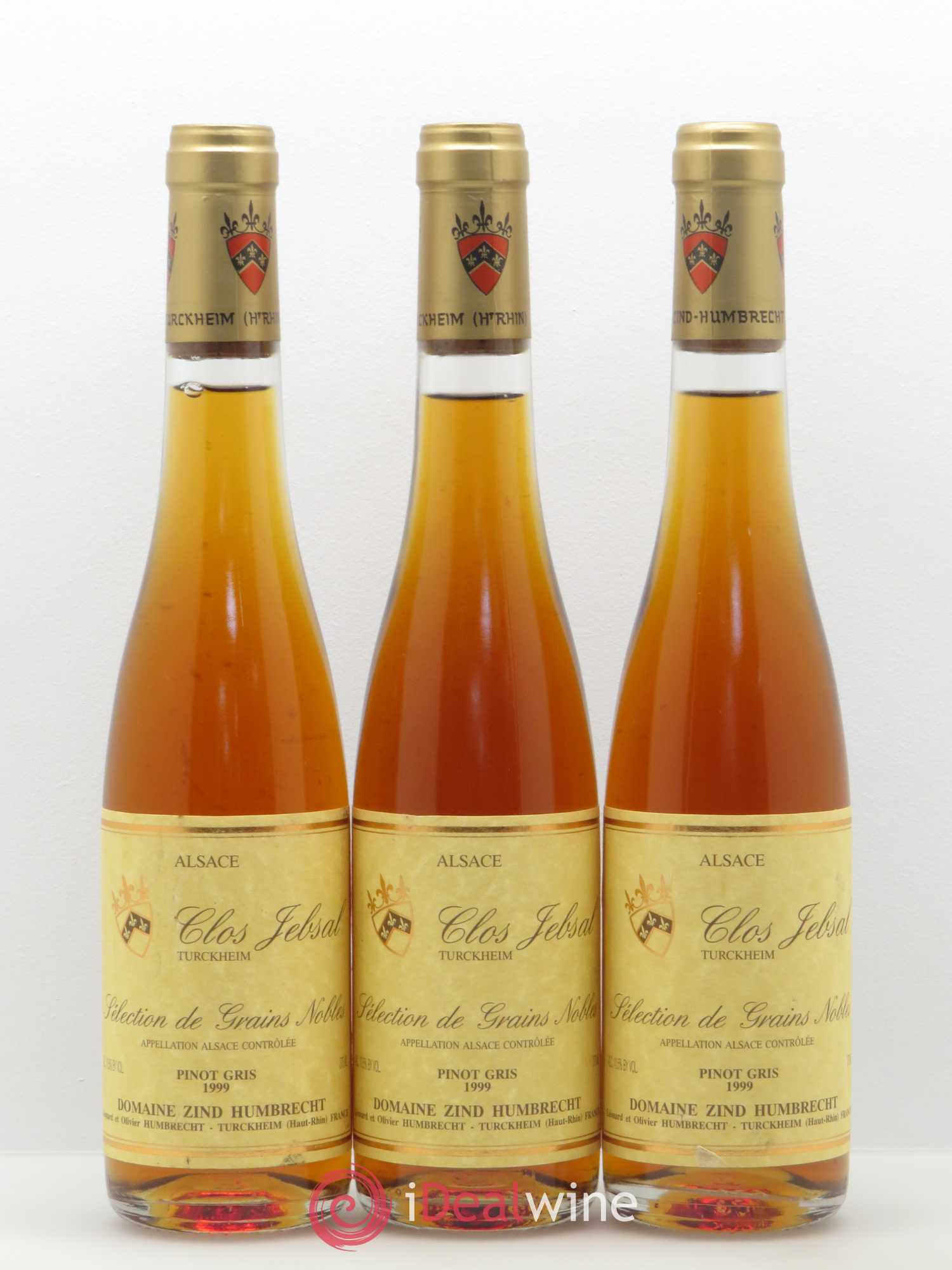 Alsace Pinot Gris Clos Jebsal Sélection de Grains Nobles Zind-Humbrecht (Domaine) 1999 - Posten von 3 Demi-Flaschen - 0