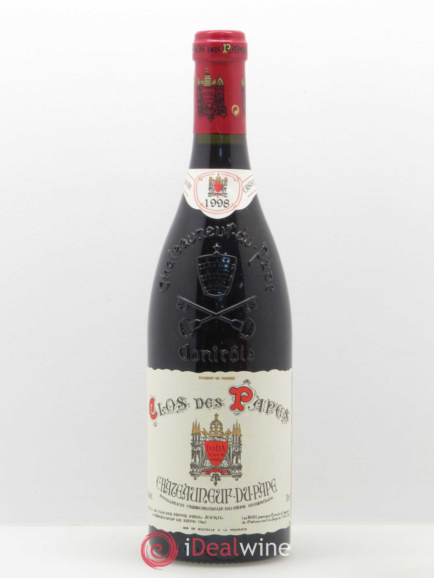 Châteauneuf-du-Pape Clos des Papes - Paul Avril 1998 - Lot de 1 bouteille - 0