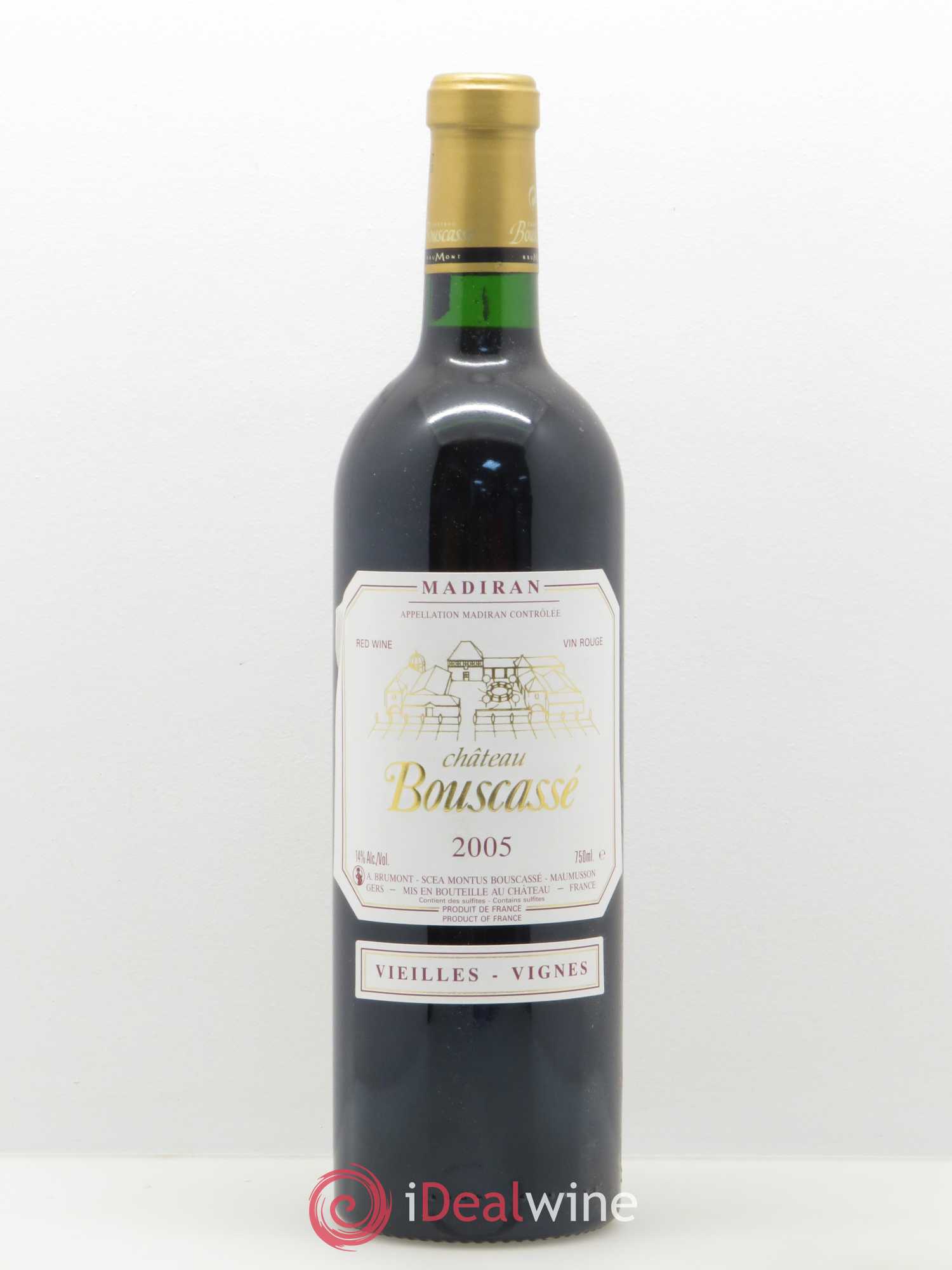 Madiran Vieilles Vignes Château Bouscassé - Alain Brumont 2005 - Lot de 1 bouteille - 0