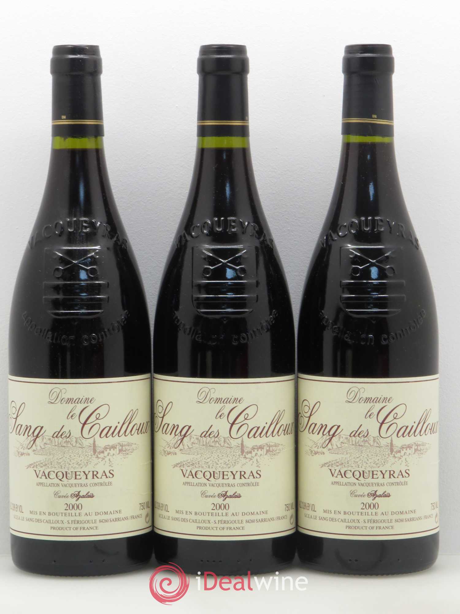 Vacqueyras Azalaïs Le Sang des Cailloux 2000 - Lot de 6 bouteilles - 1