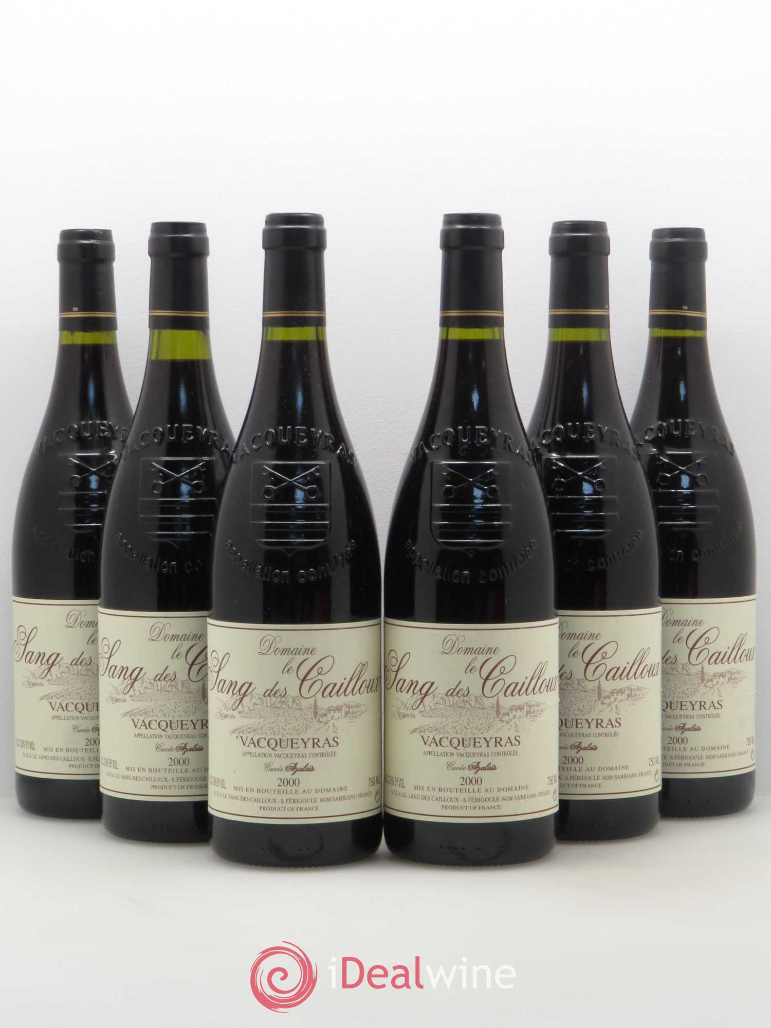 Vacqueyras Azalaïs Le Sang des Cailloux 2000 - Lot de 6 bouteilles - 0