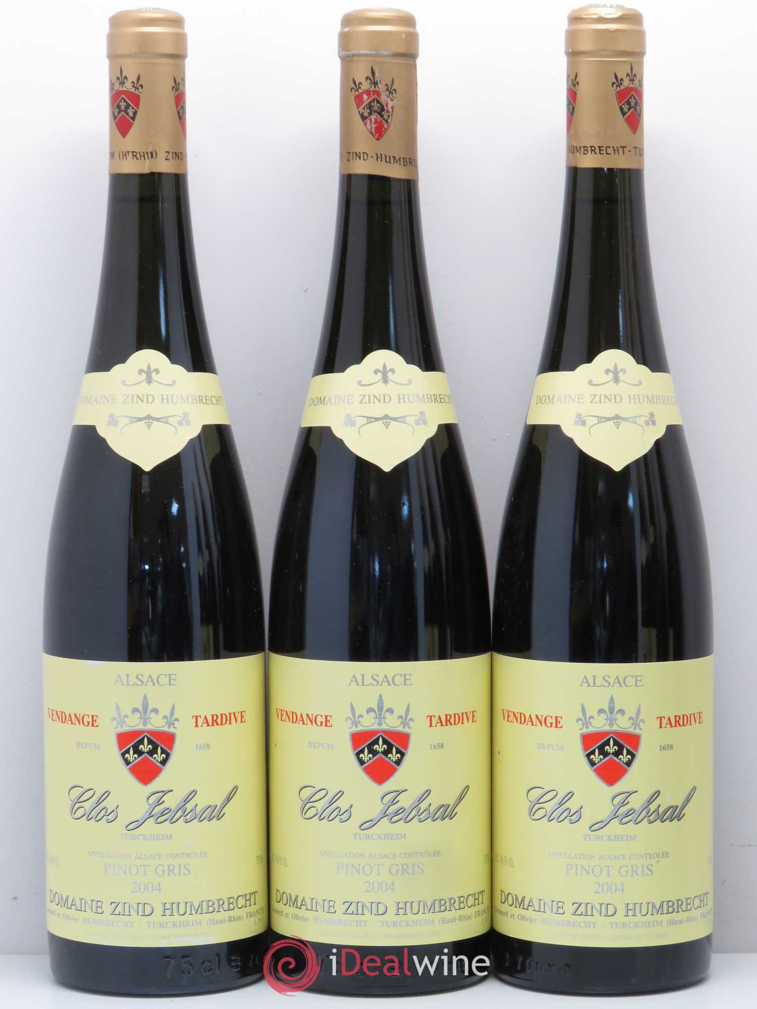 Alsace Pinot Gris Clos Jebsal Vendanges Tardives Zind-Humbrecht (Domaine) Turckheim 2004 - Lotto di 6 bottiglie - 1