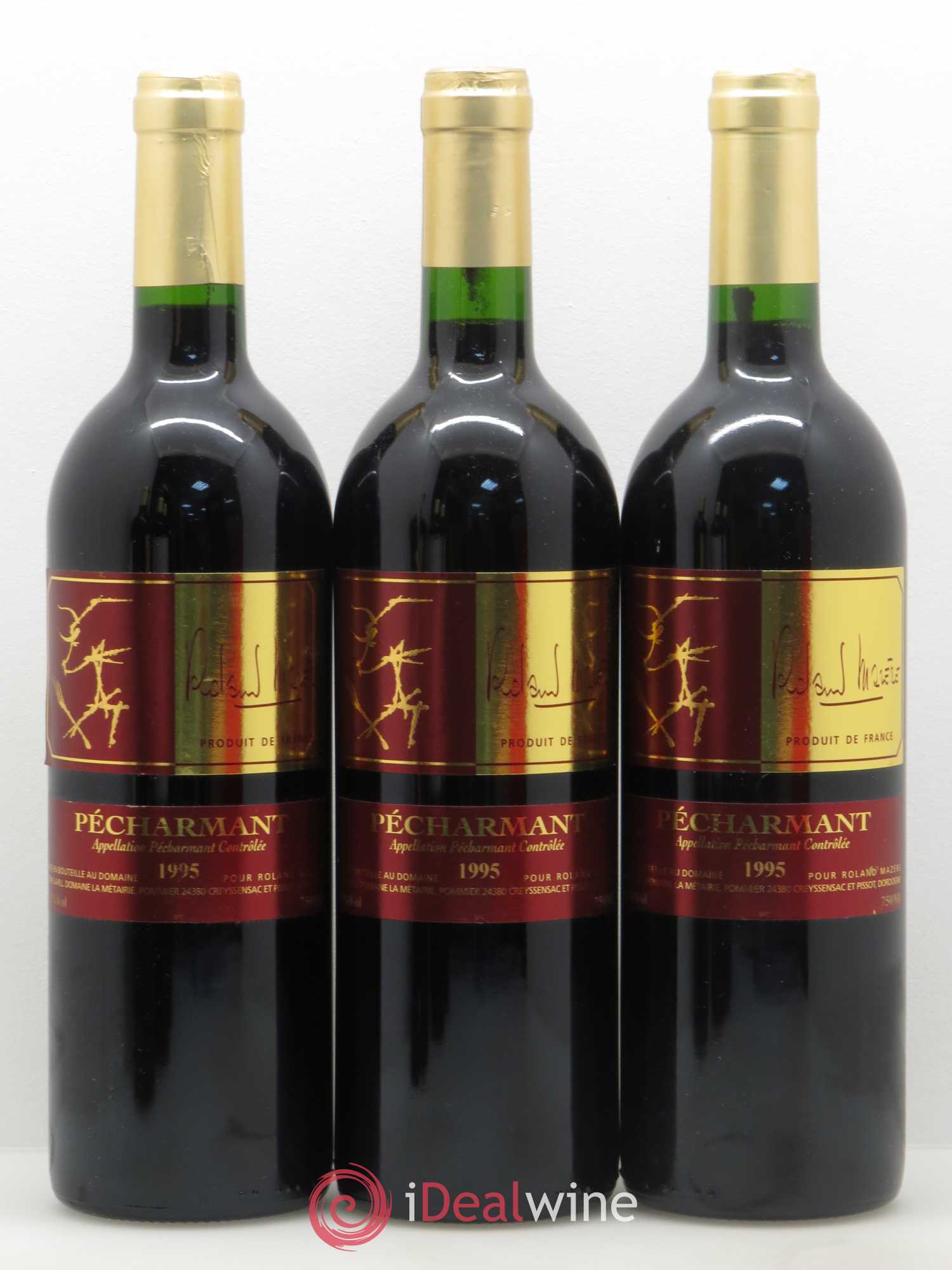 Pécharmant Roland Mazere (sans prix de réserve) 1995 - Posten von 6 Flaschen - 1