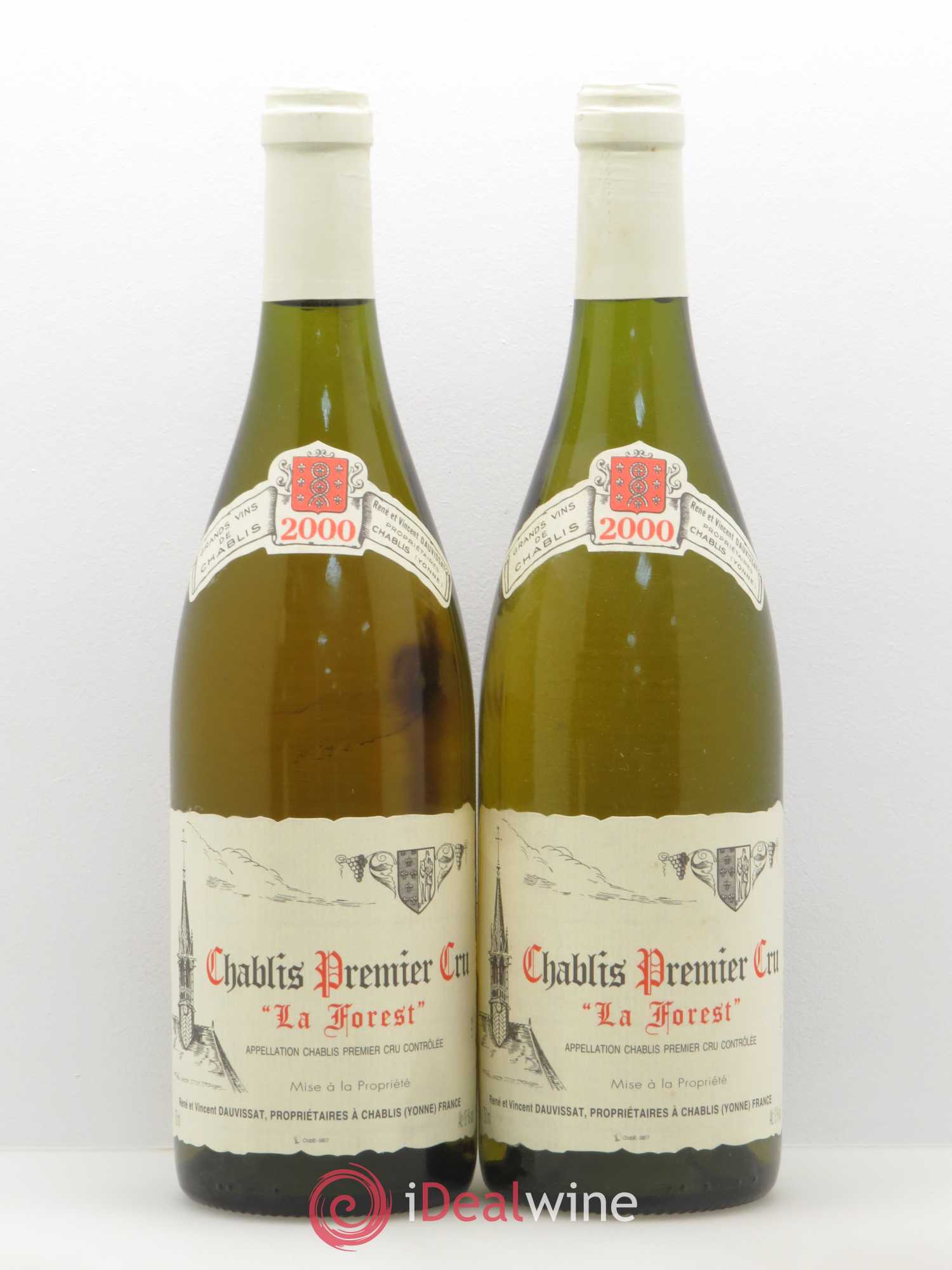 Chablis 1er Cru La Forest Vincent Dauvissat (Domaine) 2000 - Lot de 2 bouteilles - 0