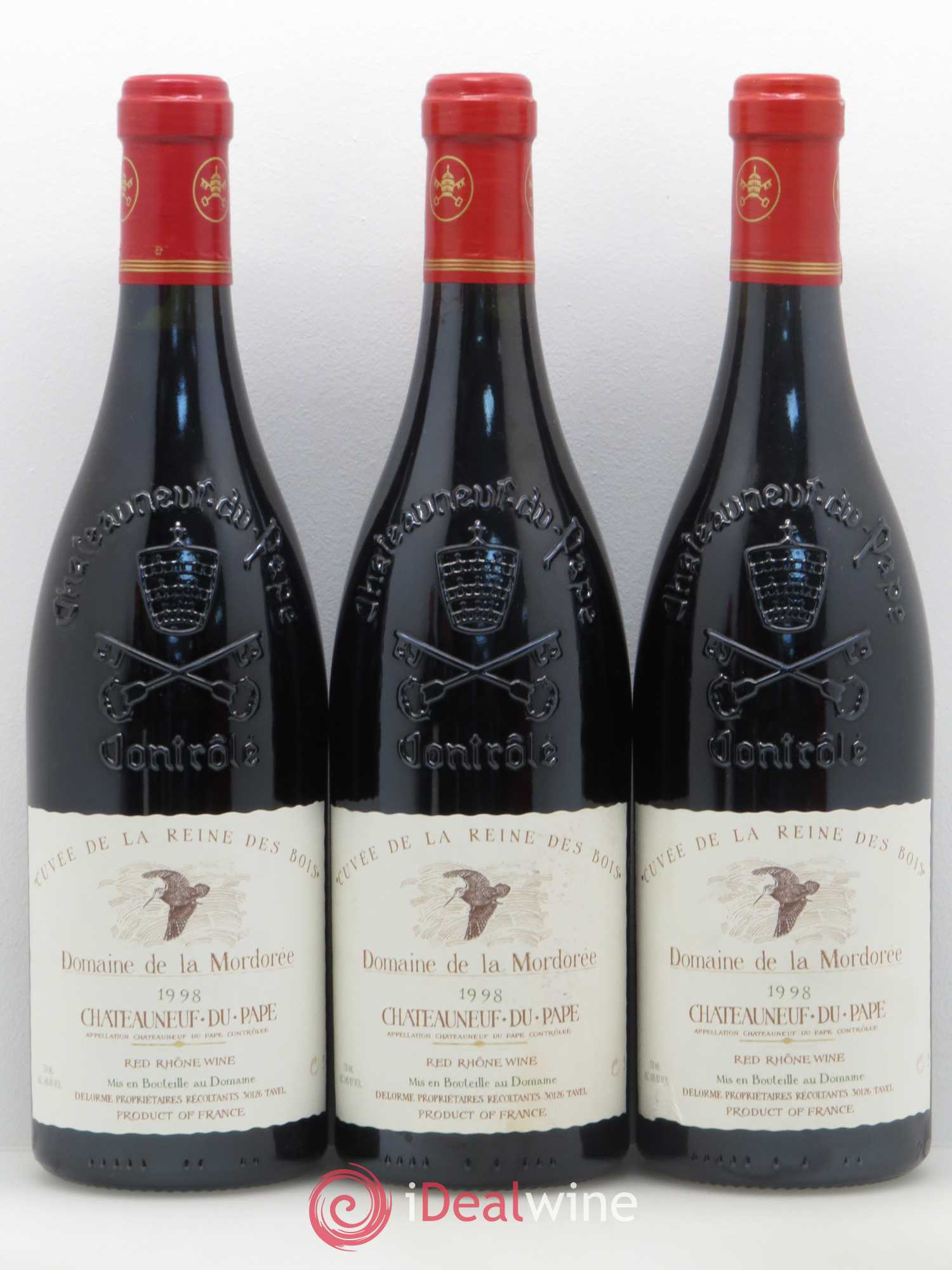 Châteauneuf-du-Pape  Cuvée de la Reine des Bois La Mordorée (Domaine de) 1998 - Lot de 6 bouteilles - 1