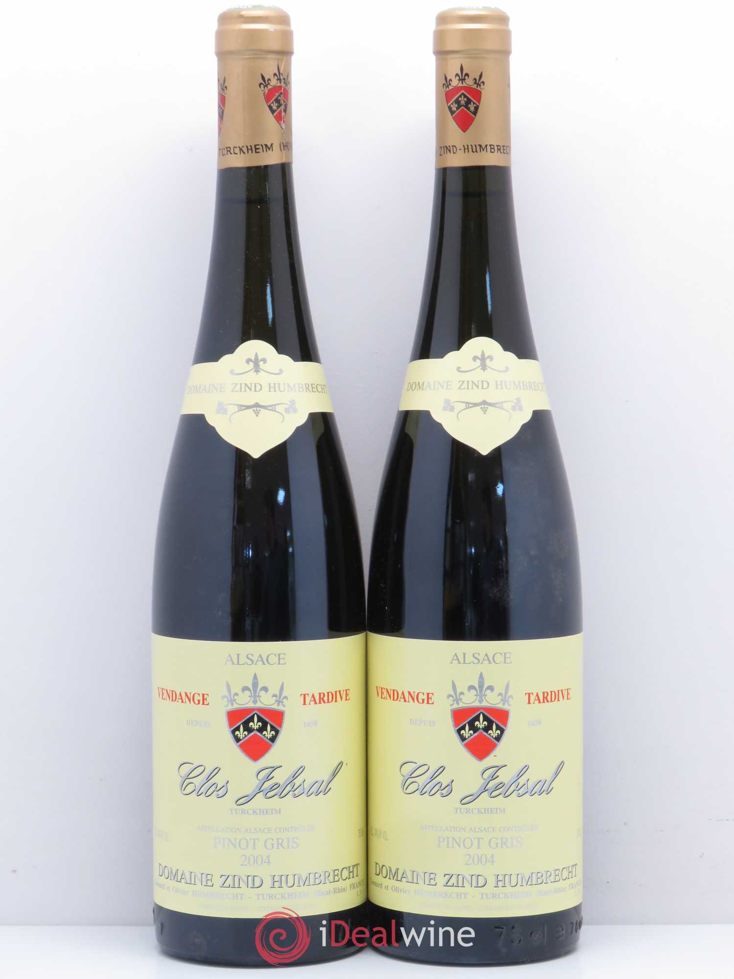 Alsace Pinot Gris Clos Jebsal Vendanges Tardives Zind-Humbrecht (Domaine) Turckheim 2004 - Lotto di 2 bottiglie - 0