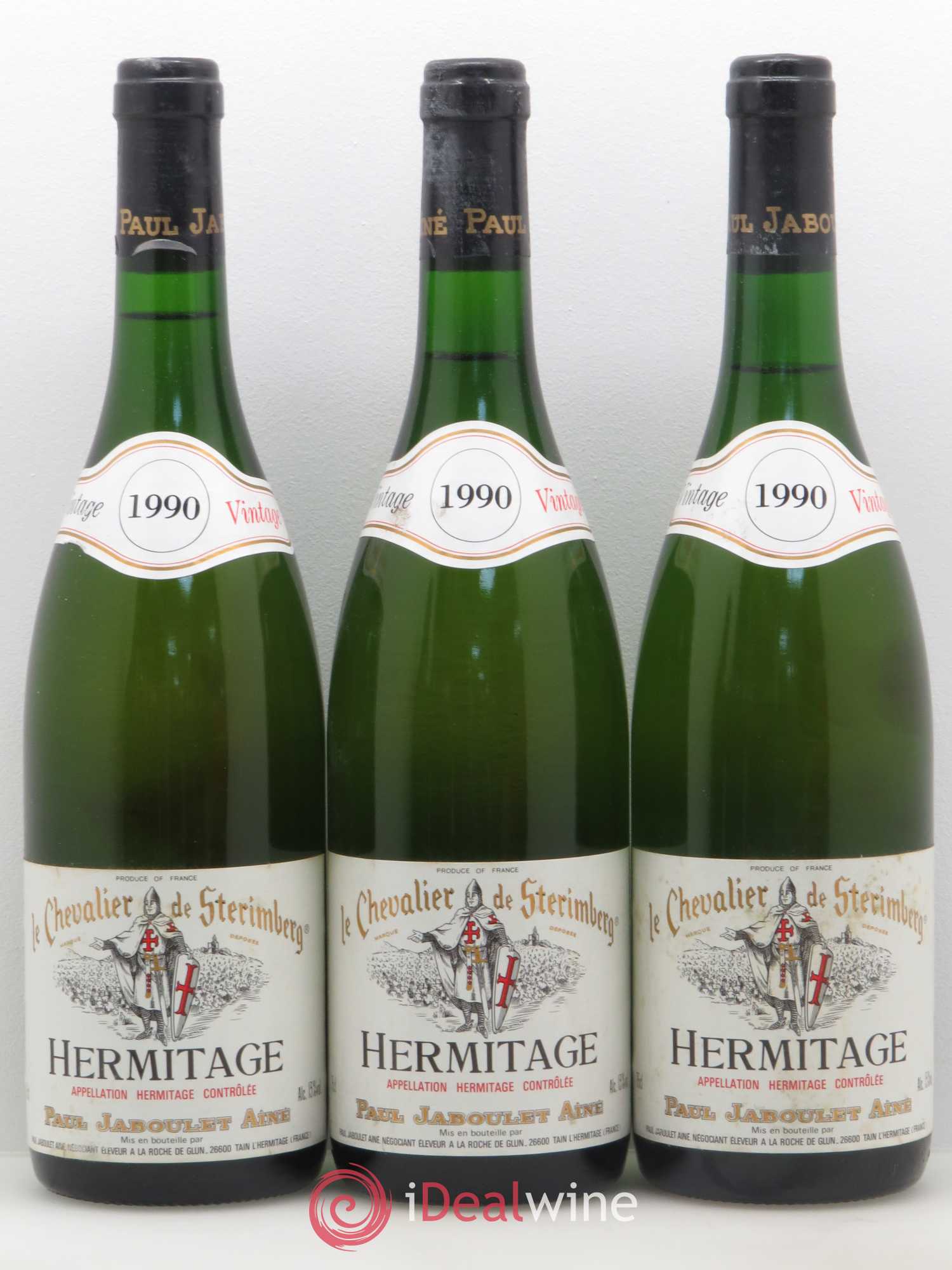 Hermitage Chevalier de Sterimberg Paul Jaboulet Ainé 1990 - Lot de 6 bouteilles - 1