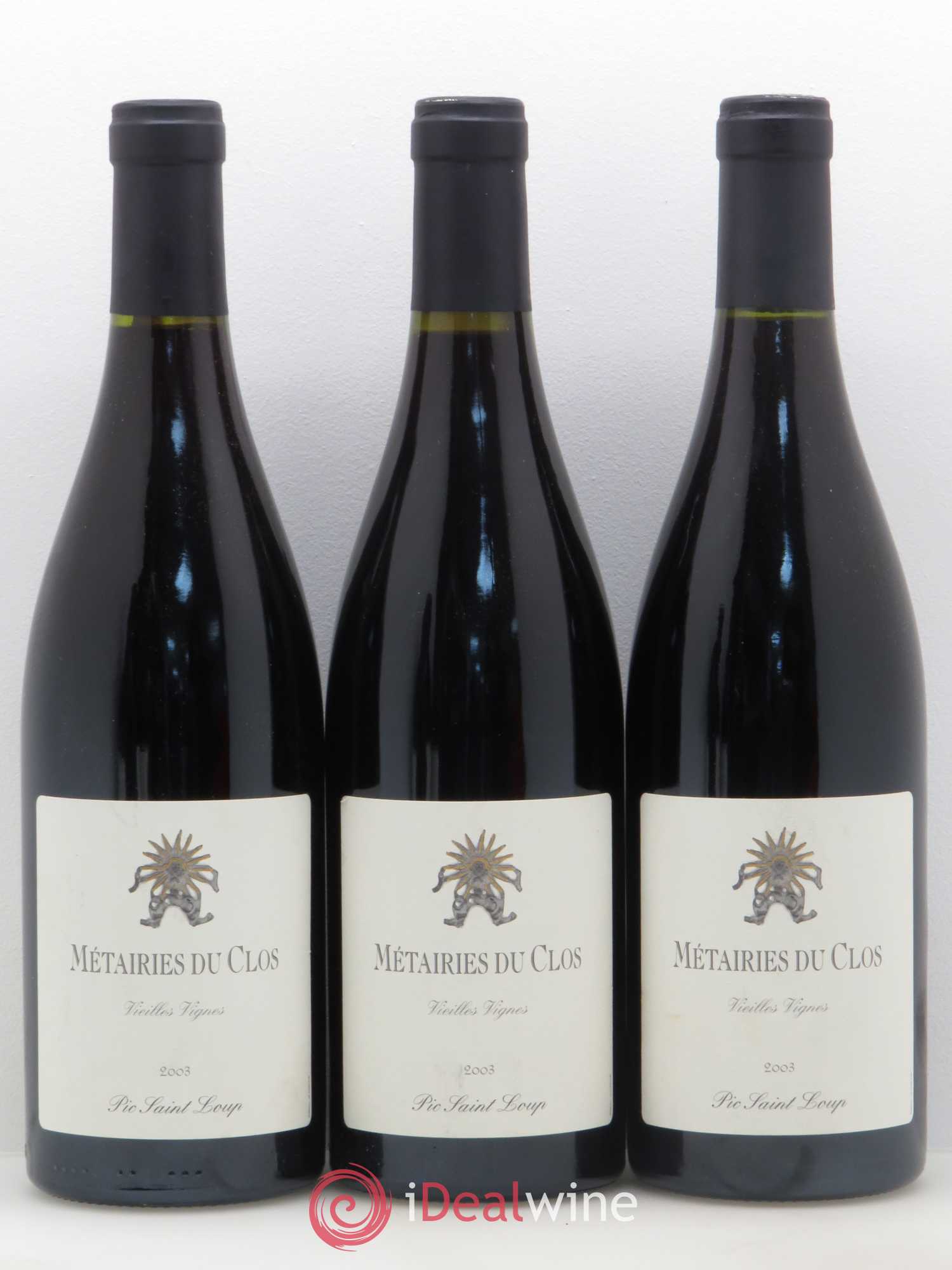 Pic Saint-Loup Les Métairies du Clos Vieilles Vignes Christophe Peyrus et Françoise Julien Vieilles Vignes (sans prix de réserve) 2003 - Lotto di 6 bottiglie - 1