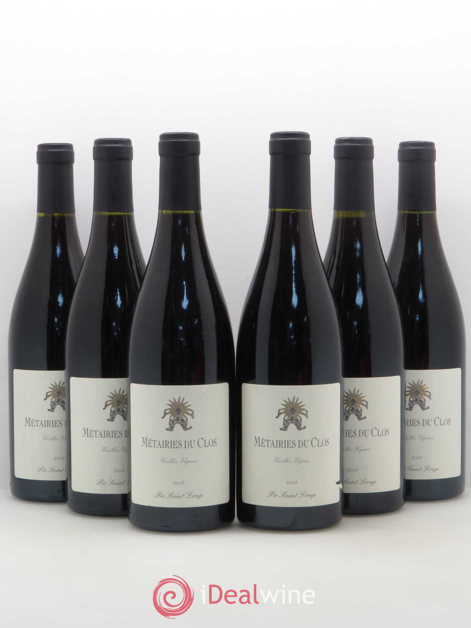 Pic Saint-Loup Les Métairies du Clos Vieilles Vignes Christophe Peyrus et Françoise Julien Vieilles Vignes (sans prix de réserve) 2003 - Lotto di 6 bottiglie - 0