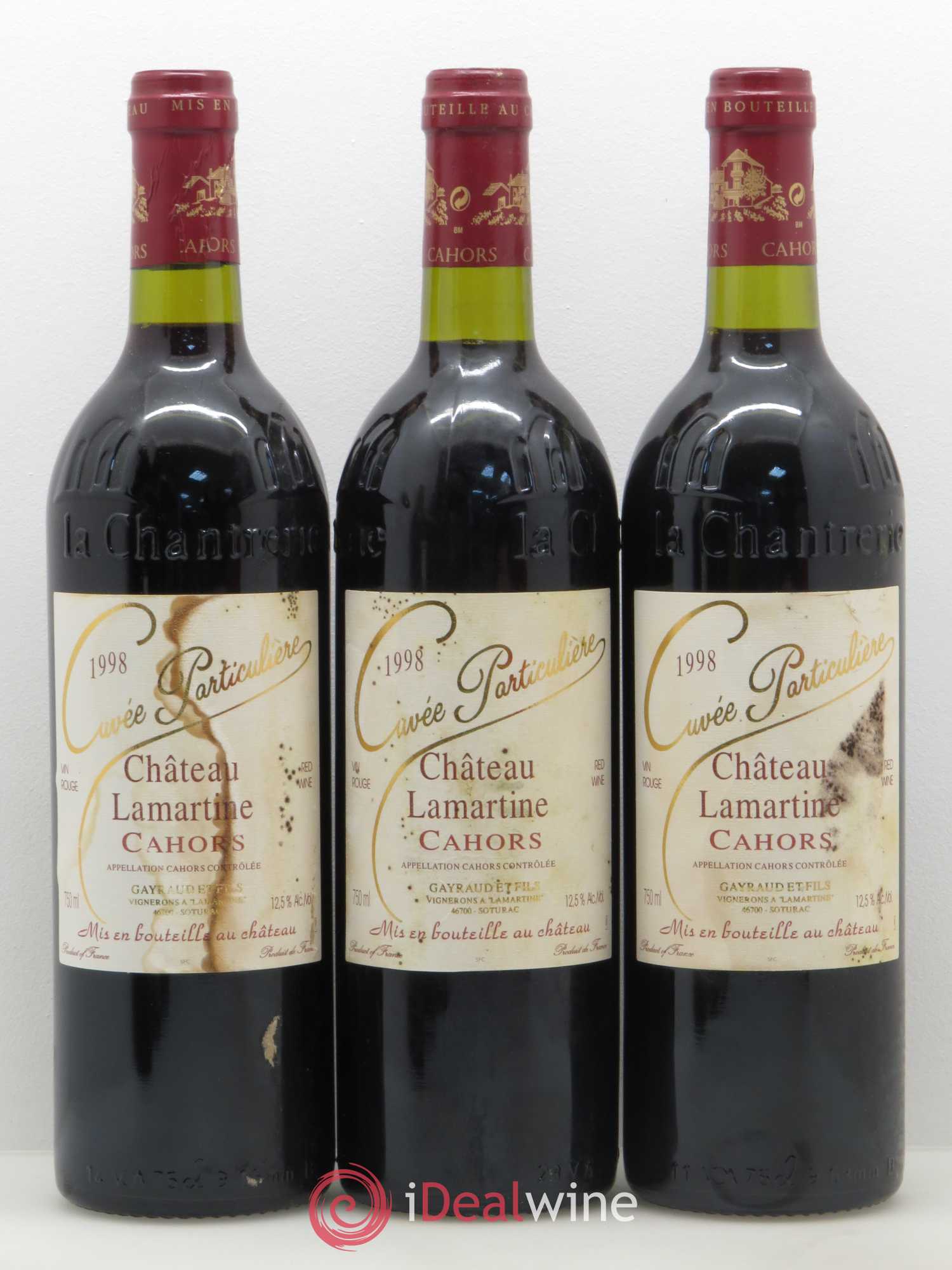 Cahors Cuvée particuliere Lamartine (sans prix de réserve) 1998 - Posten von 6 Flaschen - 1