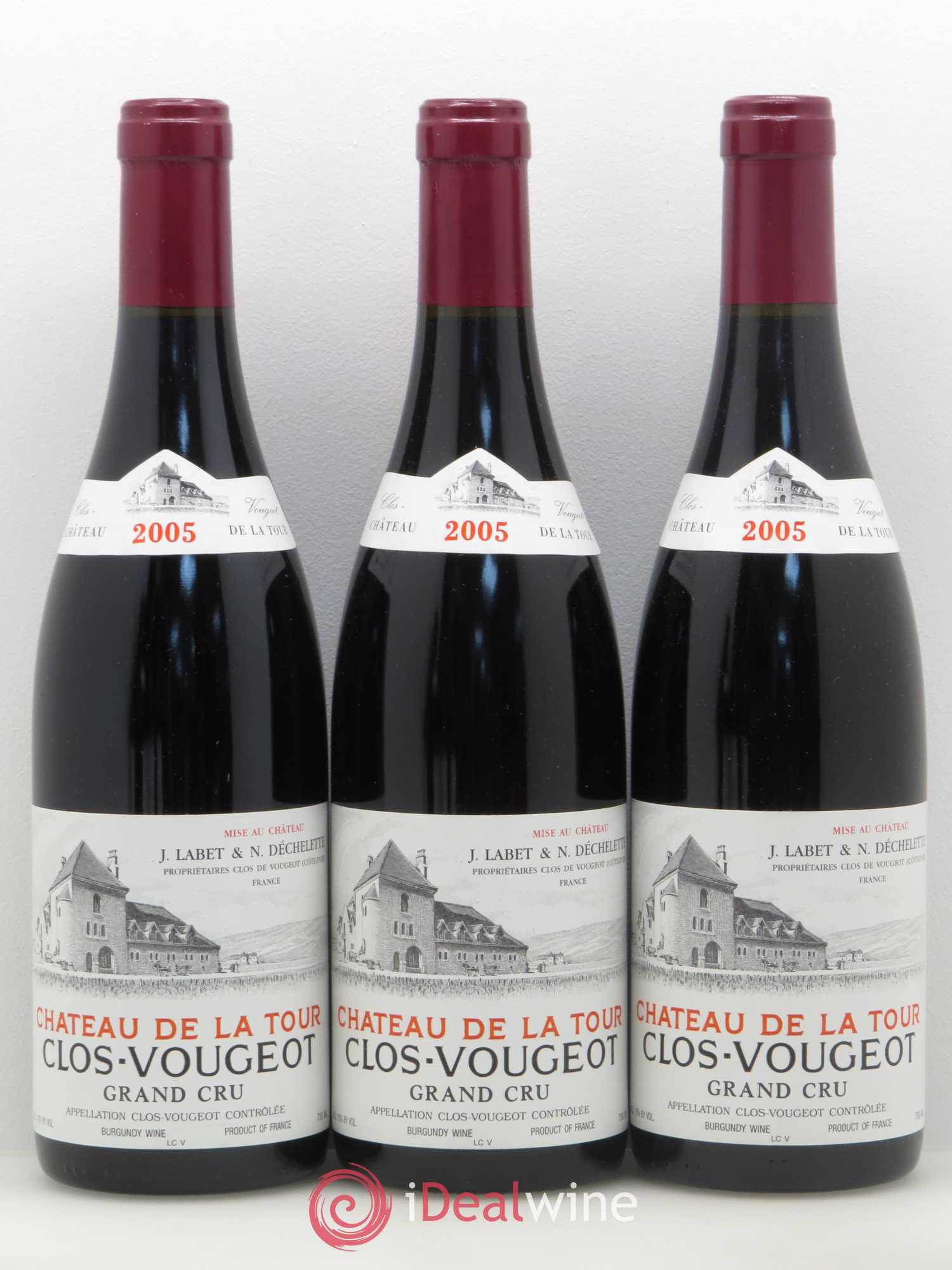 Clos de Vougeot Grand Cru Château de La Tour 2005 - Lot de 6 bouteilles - 1