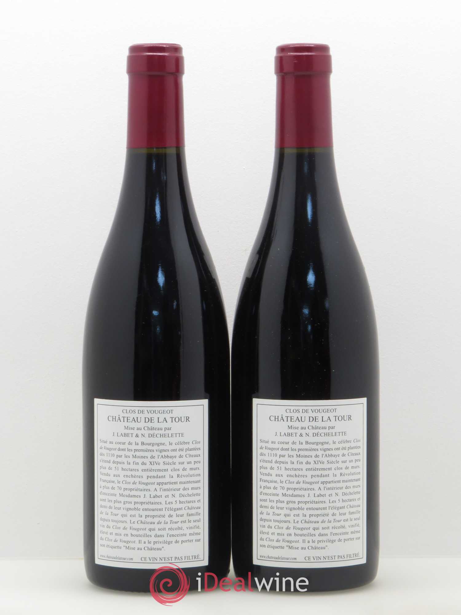 Clos de Vougeot Grand Cru Château de La Tour 2005 - Lot de 2 bouteilles - 1