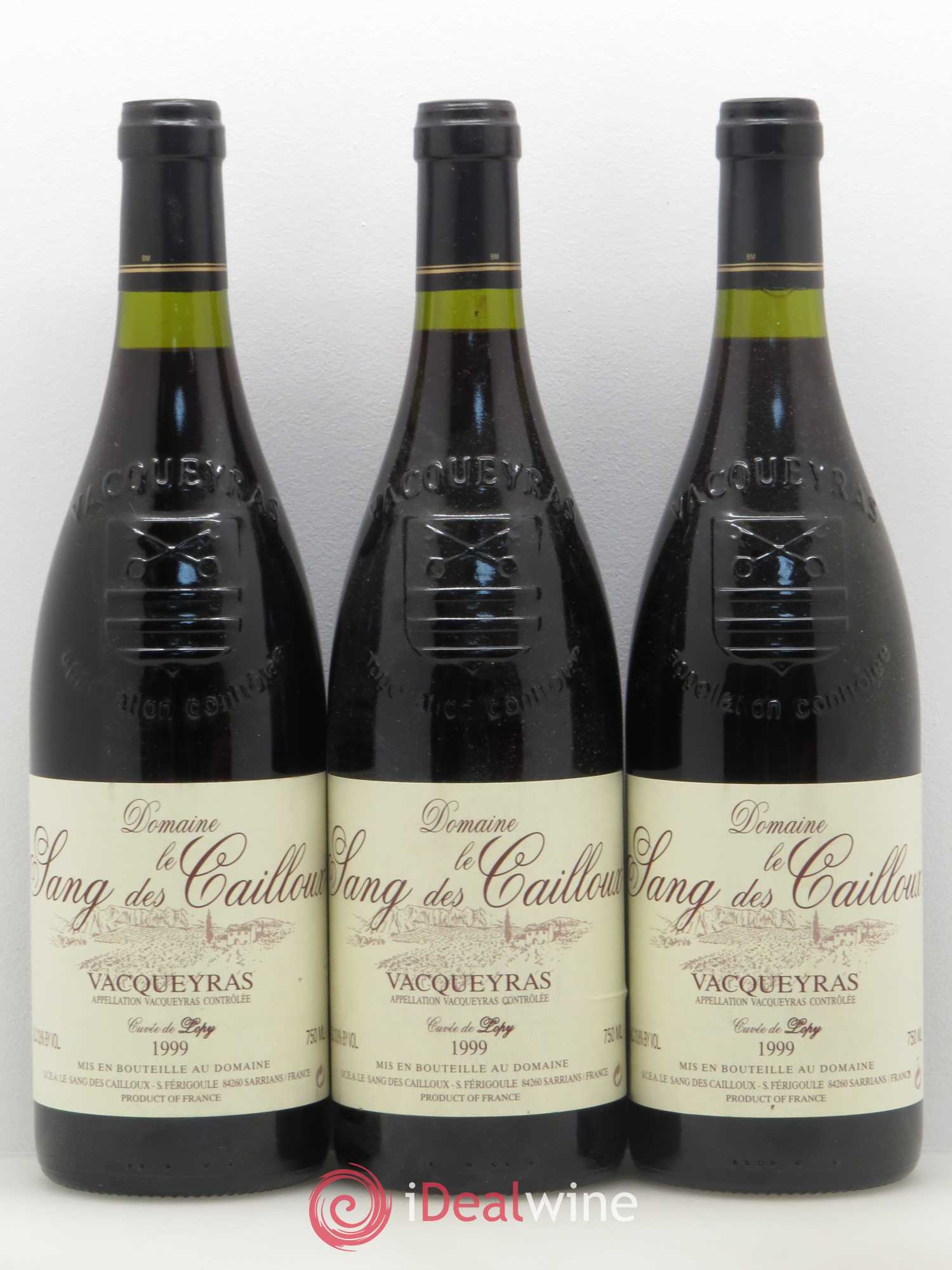 Vacqueyras Cuvée de Lopy Le Sang des Cailloux 1999 - Lot de 6 bouteilles - 2