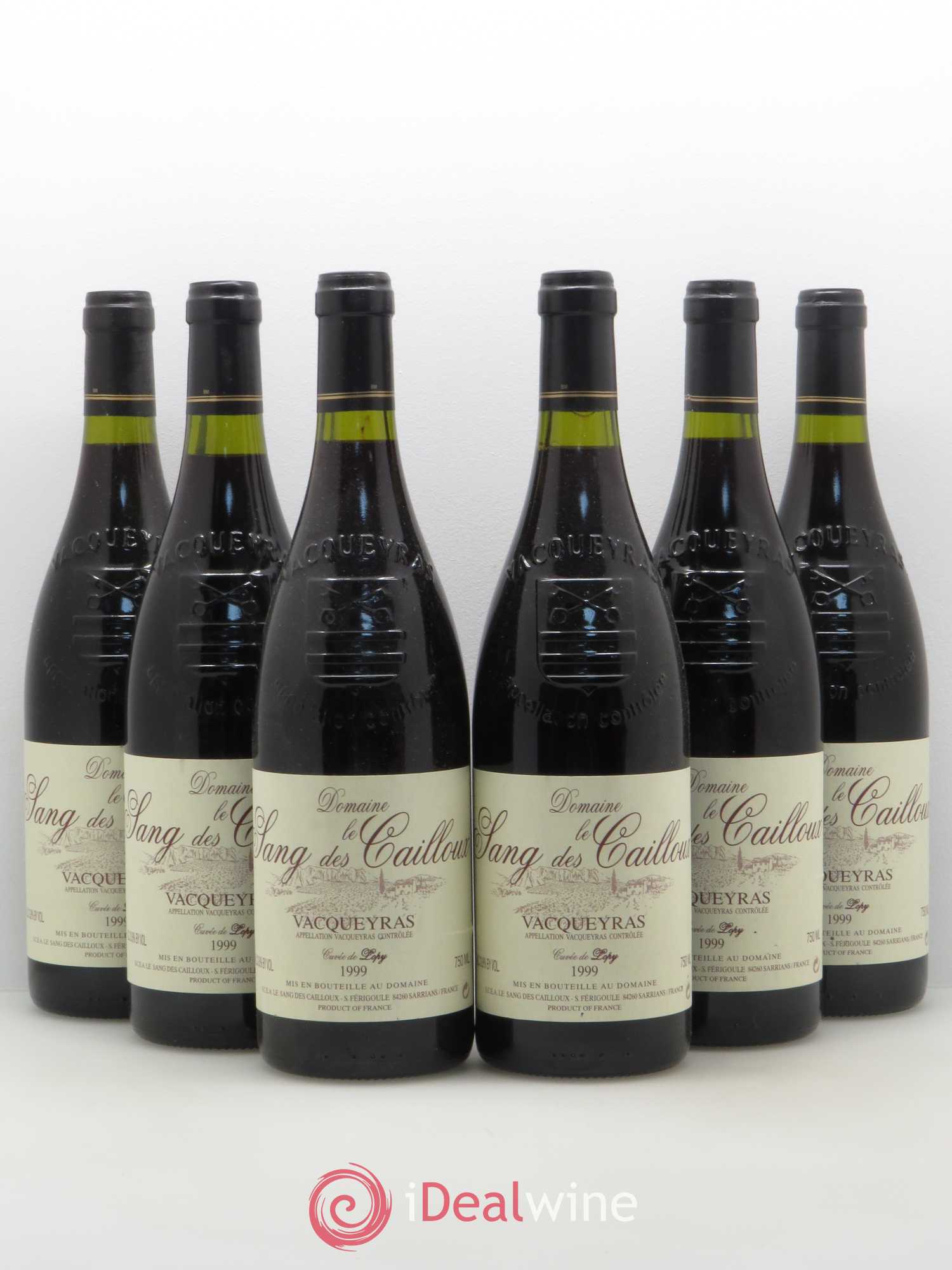 Vacqueyras Cuvée de Lopy Le Sang des Cailloux 1999 - Lot de 6 bouteilles - 0