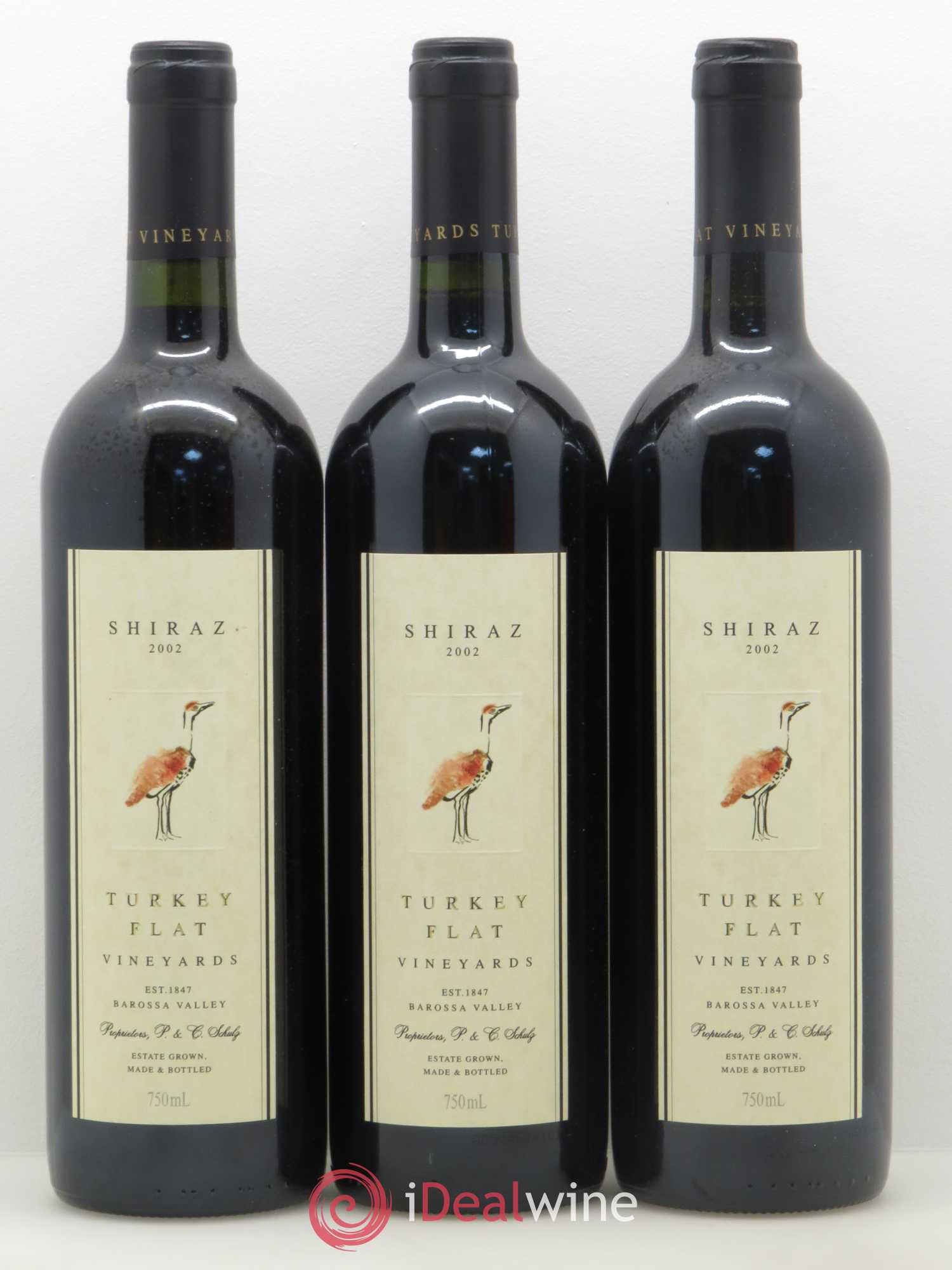 Australie Barossa Valley Shiraz Turkey Flat 2002 - Posten von 6 Flaschen - 2