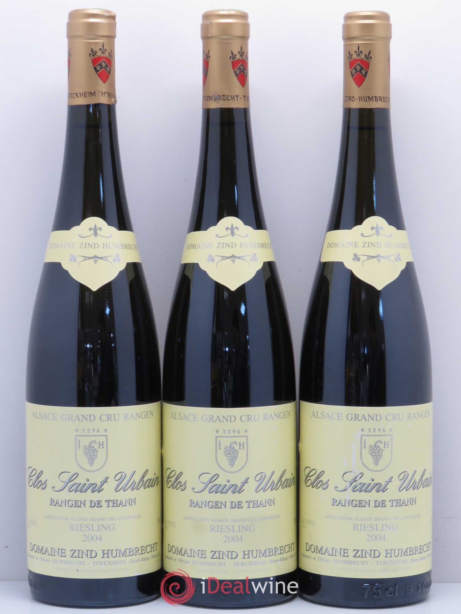 Alsace Riesling Grand Cru Rangen de Thann Clos Saint Urbain Zind-Humbrecht (Domaine) 2004 - Posten von 6 Flaschen - 2