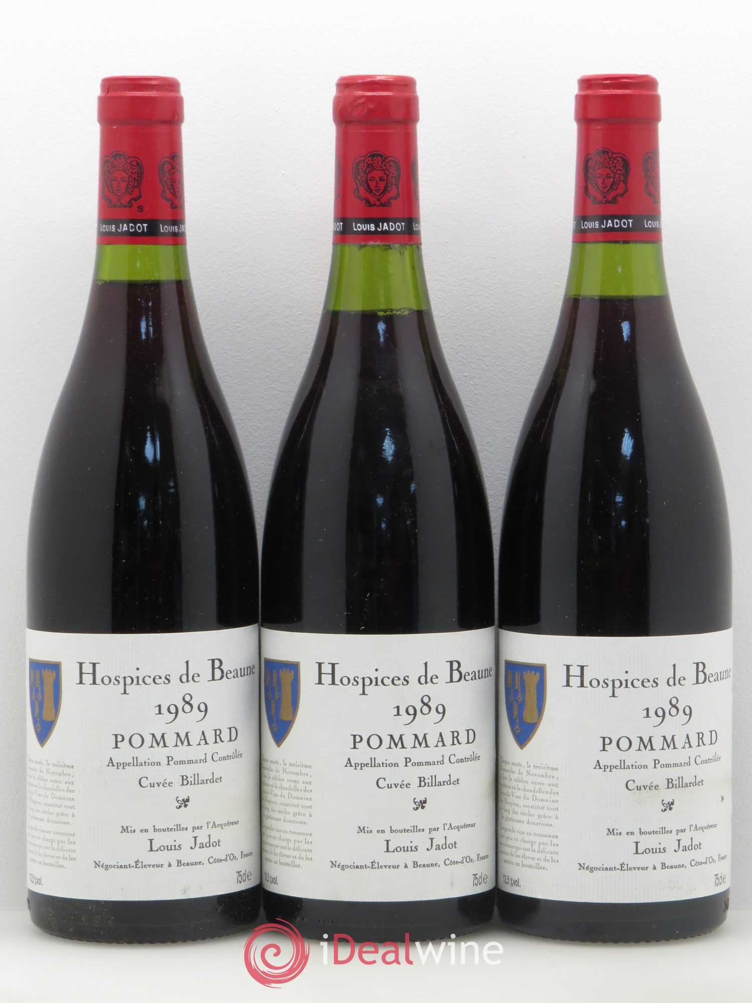 Pommard Hospice de Beaune cuvée Billardet Louis Jadot 1989 - Posten von 6 Flaschen - 1