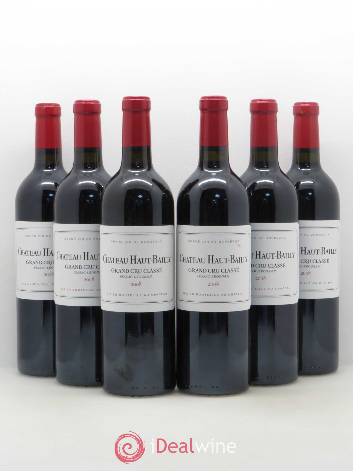 Château Haut-Bailly Cru Classé de Graves 2008 - Lot de 6 bouteilles - 0