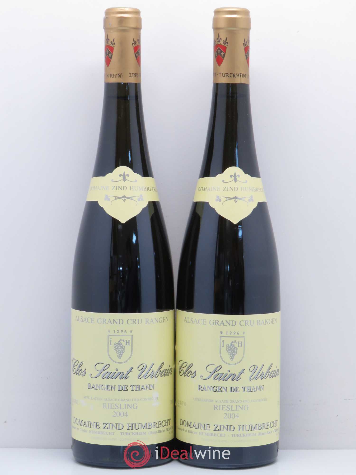 Alsace Riesling Grand Cru Rangen de Thann Clos Saint Urbain Zind-Humbrecht (Domaine) 2004 - Lot de 2 bouteilles - 0