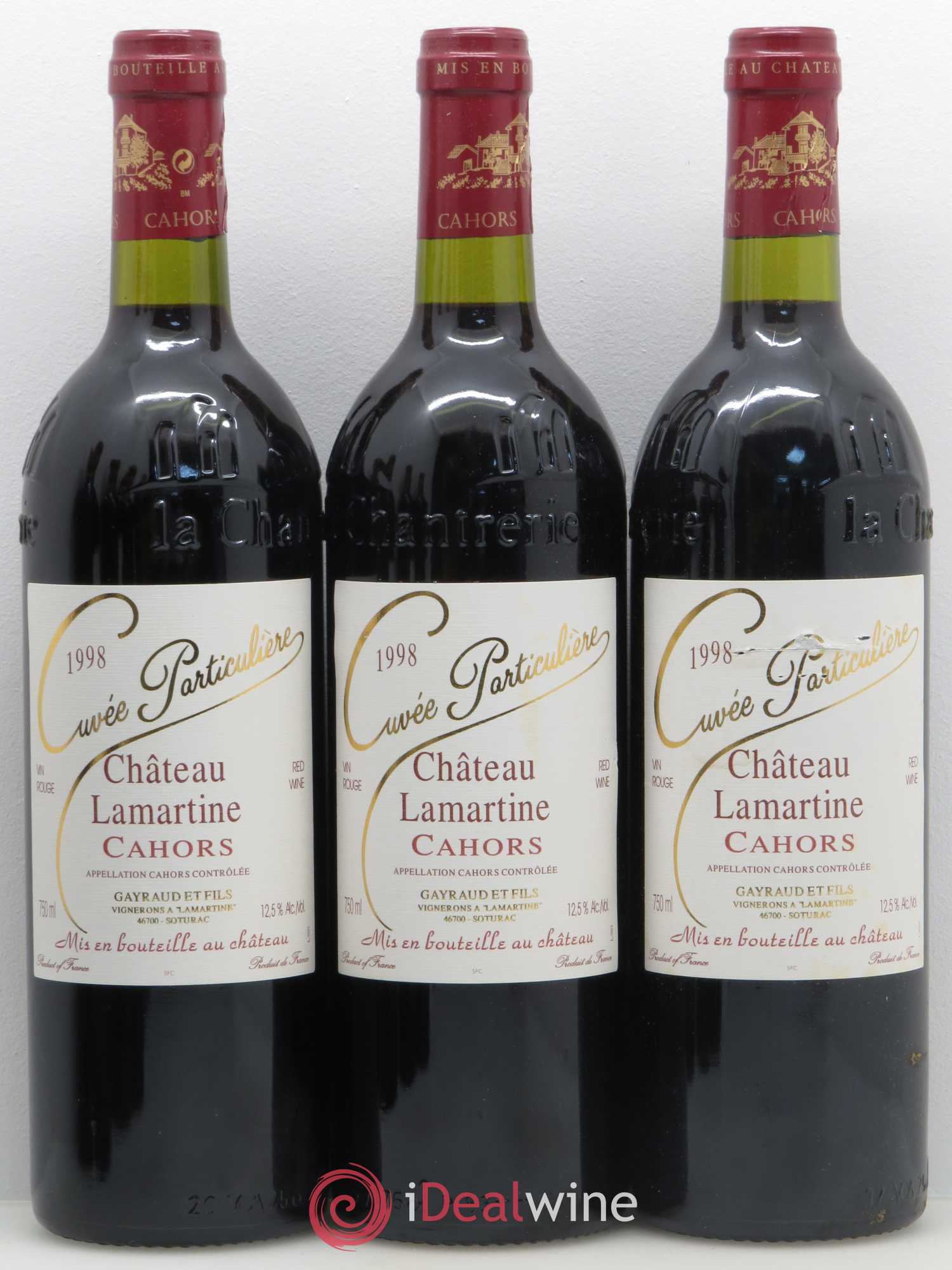 Cahors Cuvée particulière Château Lamartine (sans prix de réserve) 1998 - Posten von 6 Flaschen - 1
