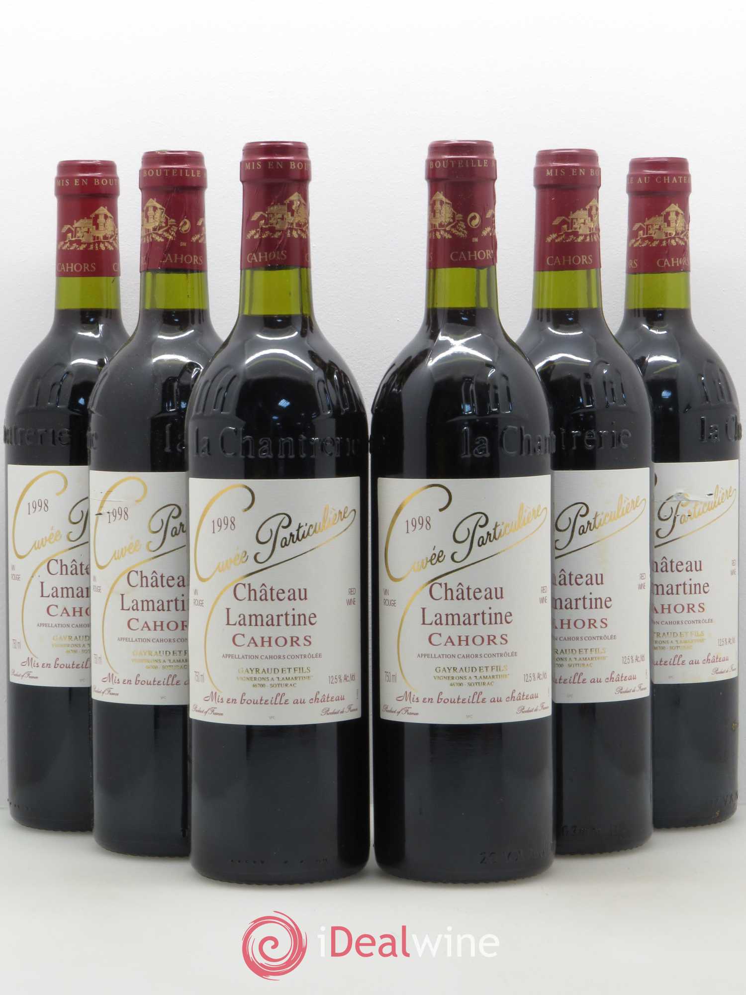 Cahors Cuvée particulière Château Lamartine (sans prix de réserve) 1998 - Posten von 6 Flaschen - 0