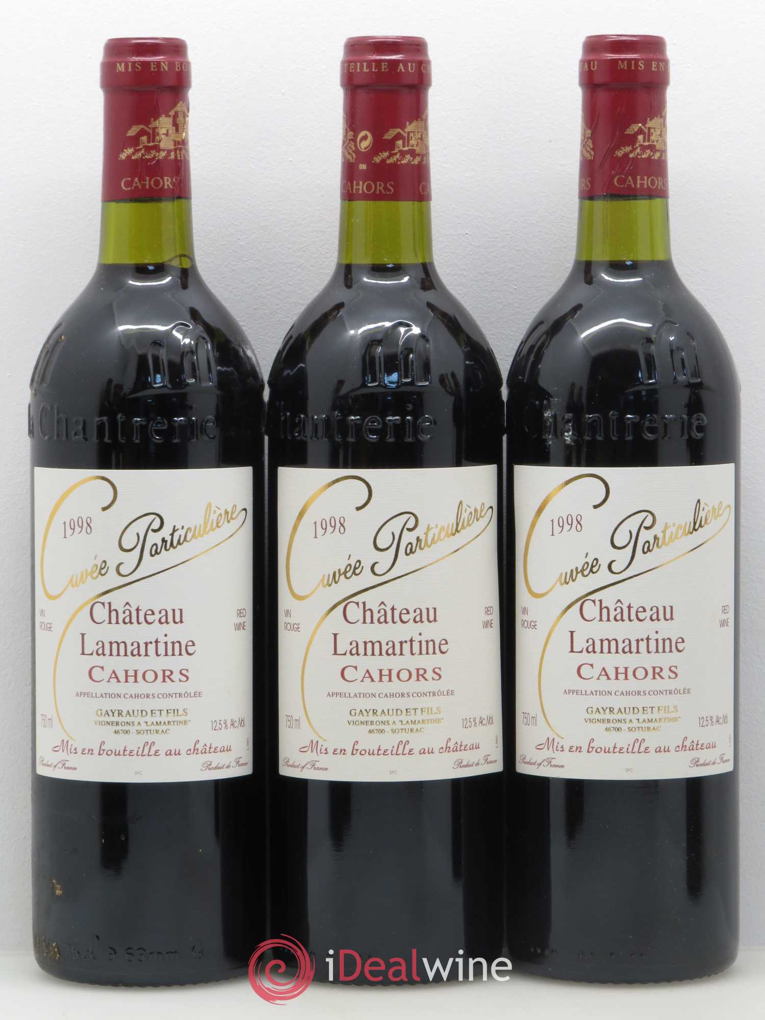 Cahors Cuvée particulière Château Lamartine 1998 - Posten von 6 Flaschen - 1