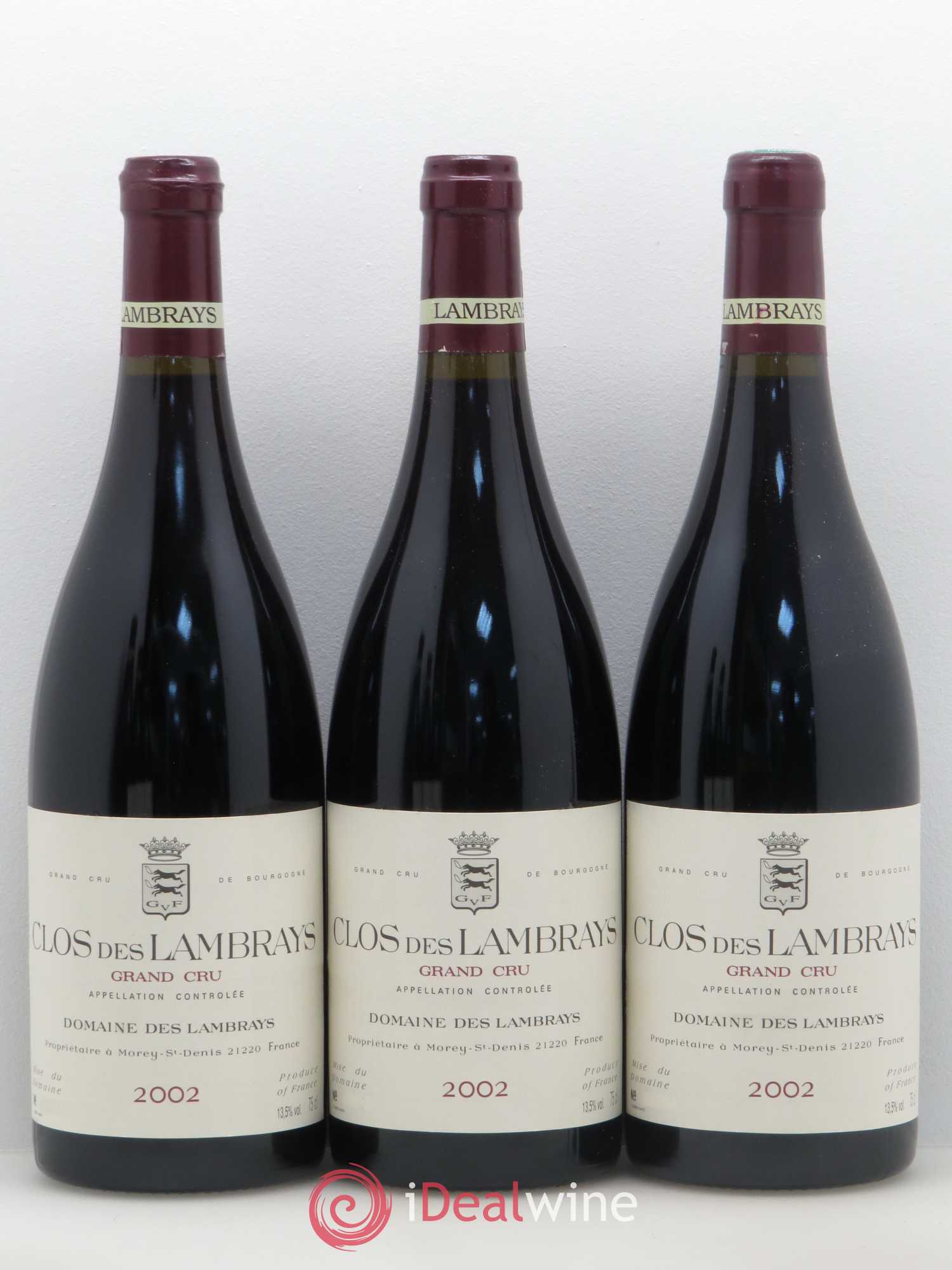 Clos des Lambrays Grand Cru Domaine des Lambrays 2002 - Lot de 12 bouteilles - 1