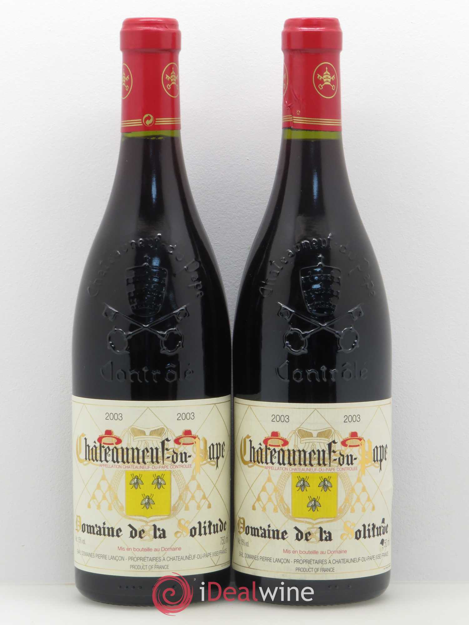 Châteauneuf-du-Pape Domaine de La Solitude 2003 - Lot de 2 bouteilles - 0