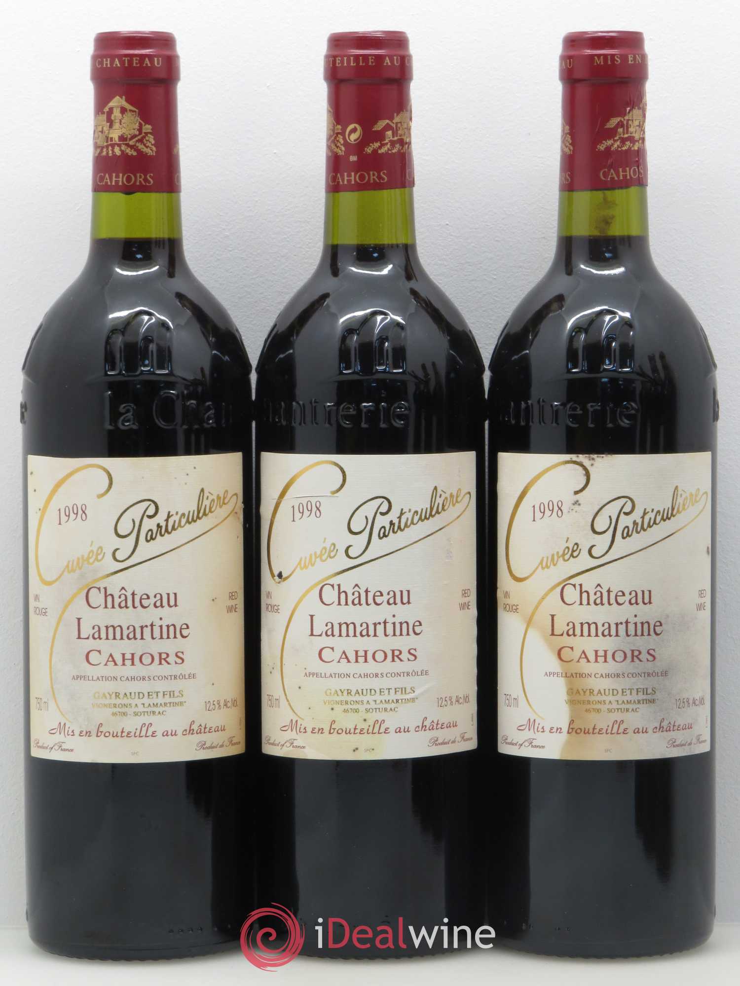 Cahors Cuvée particulière Château Lamartine 1998 - Posten von 6 Flaschen - 1