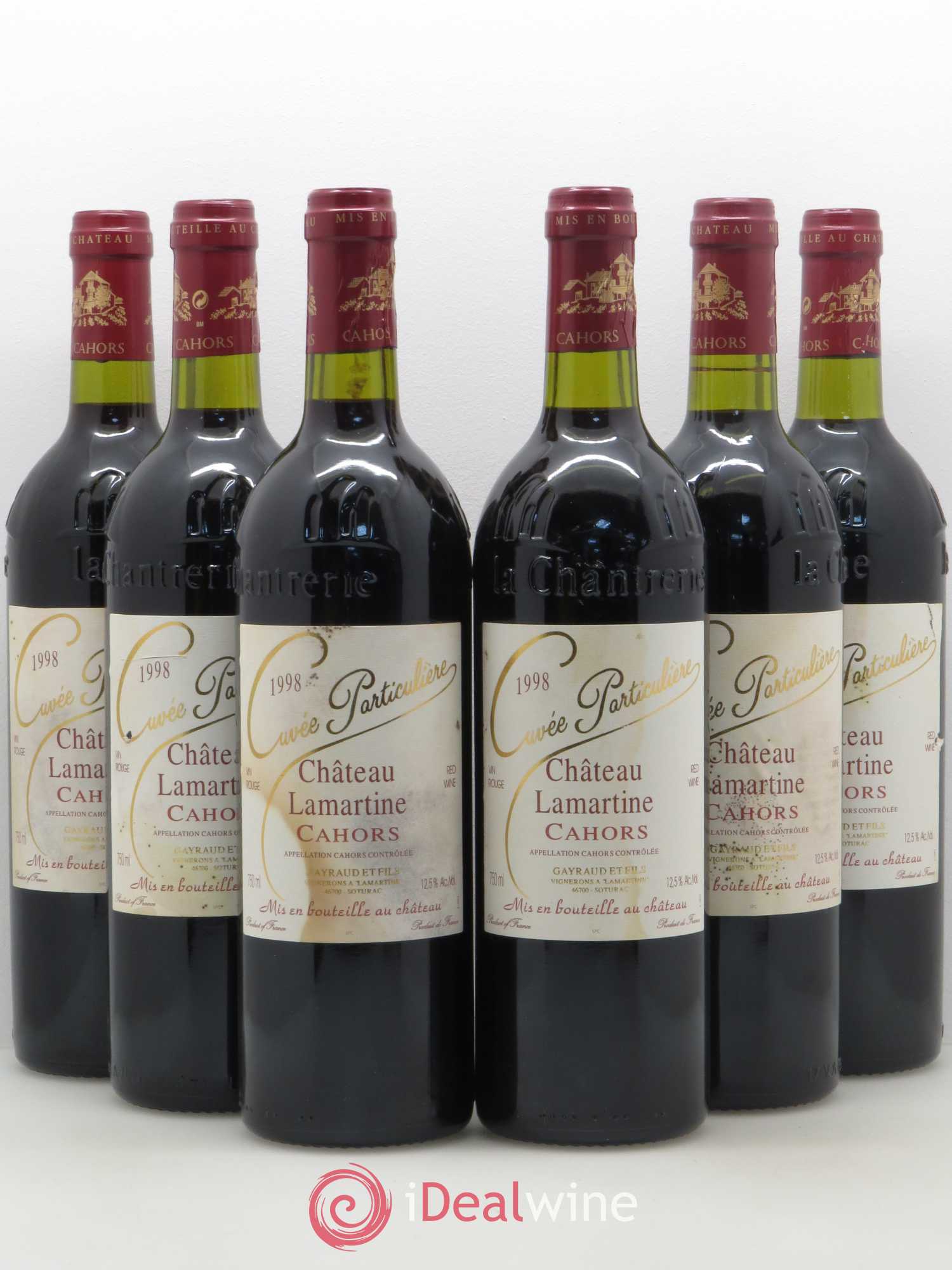 Cahors Cuvée particulière Château Lamartine 1998 - Posten von 6 Flaschen - 0