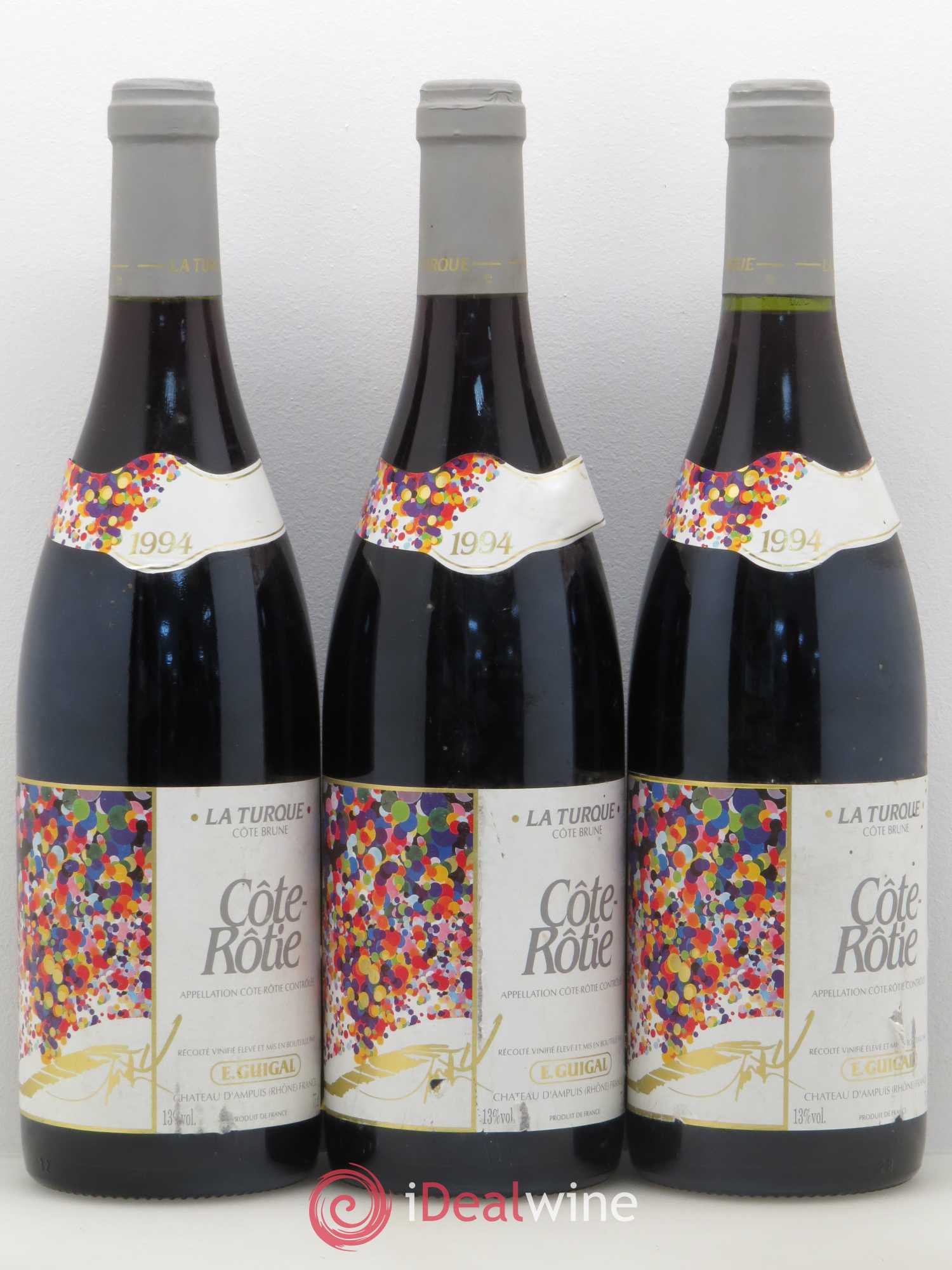 Côte-Rôtie La Turque Guigal 1994 - Lot de 3 bouteilles - 0