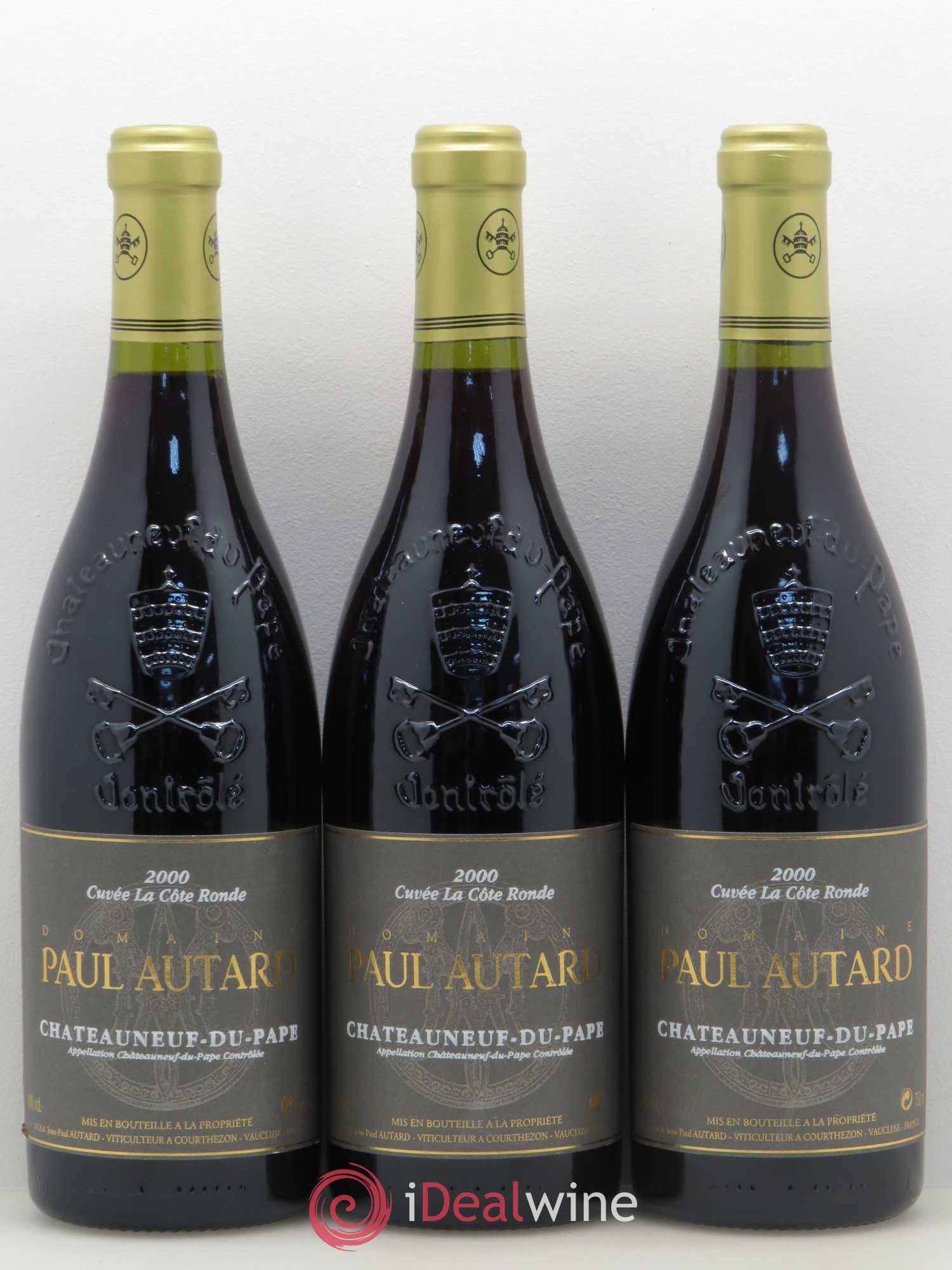 Châteauneuf-du-Pape Domaine Paul Autard La Côte Ronde Jean-Paul Autard (sans prix de réserve) 2000 - Lot de 3 bouteilles - 0