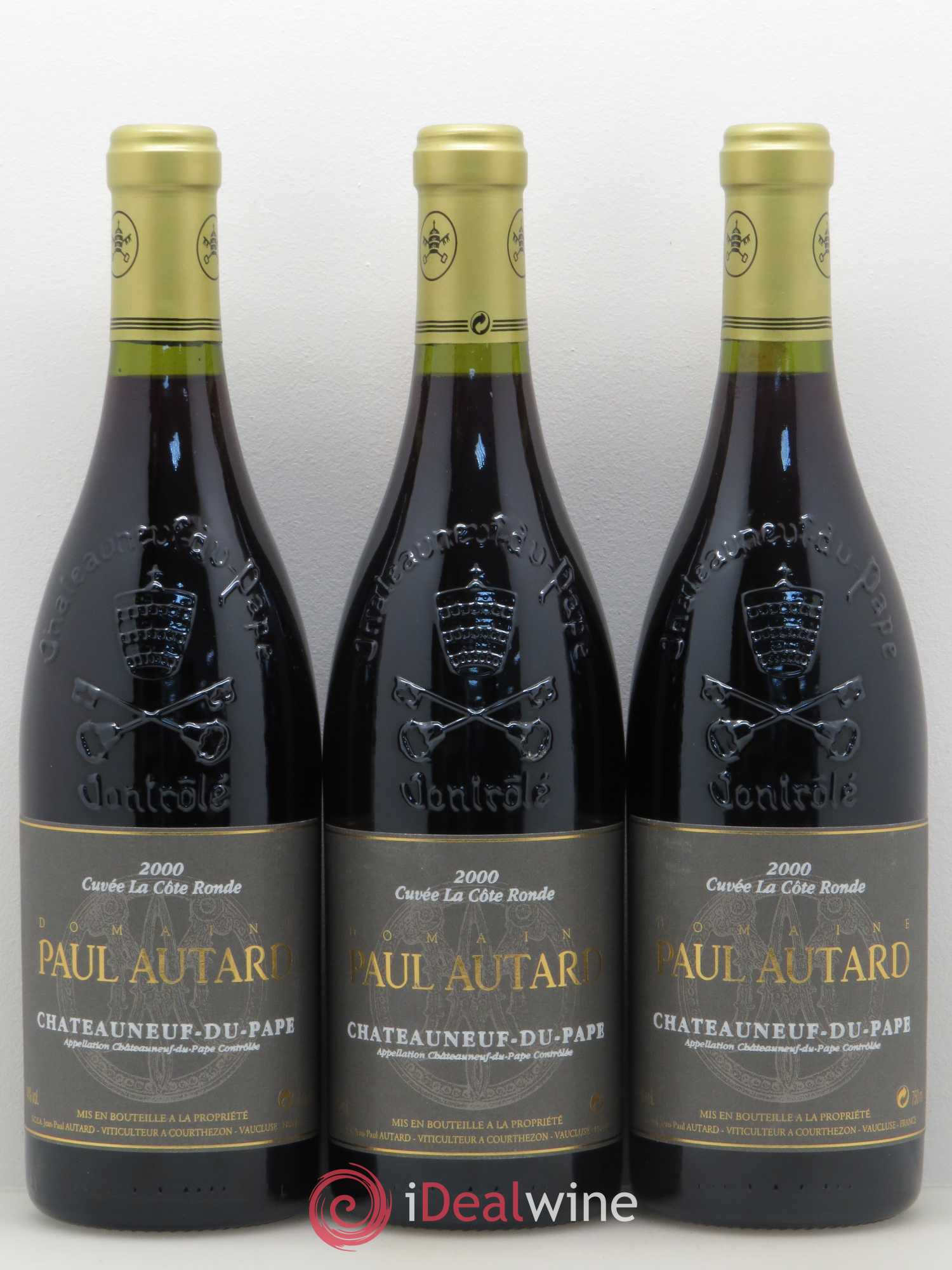 Châteauneuf-du-Pape Domaine Paul Autard La Côte Ronde Jean-Paul Autard (sans prix de réserve) 2000 - Lot de 3 bouteilles - 0