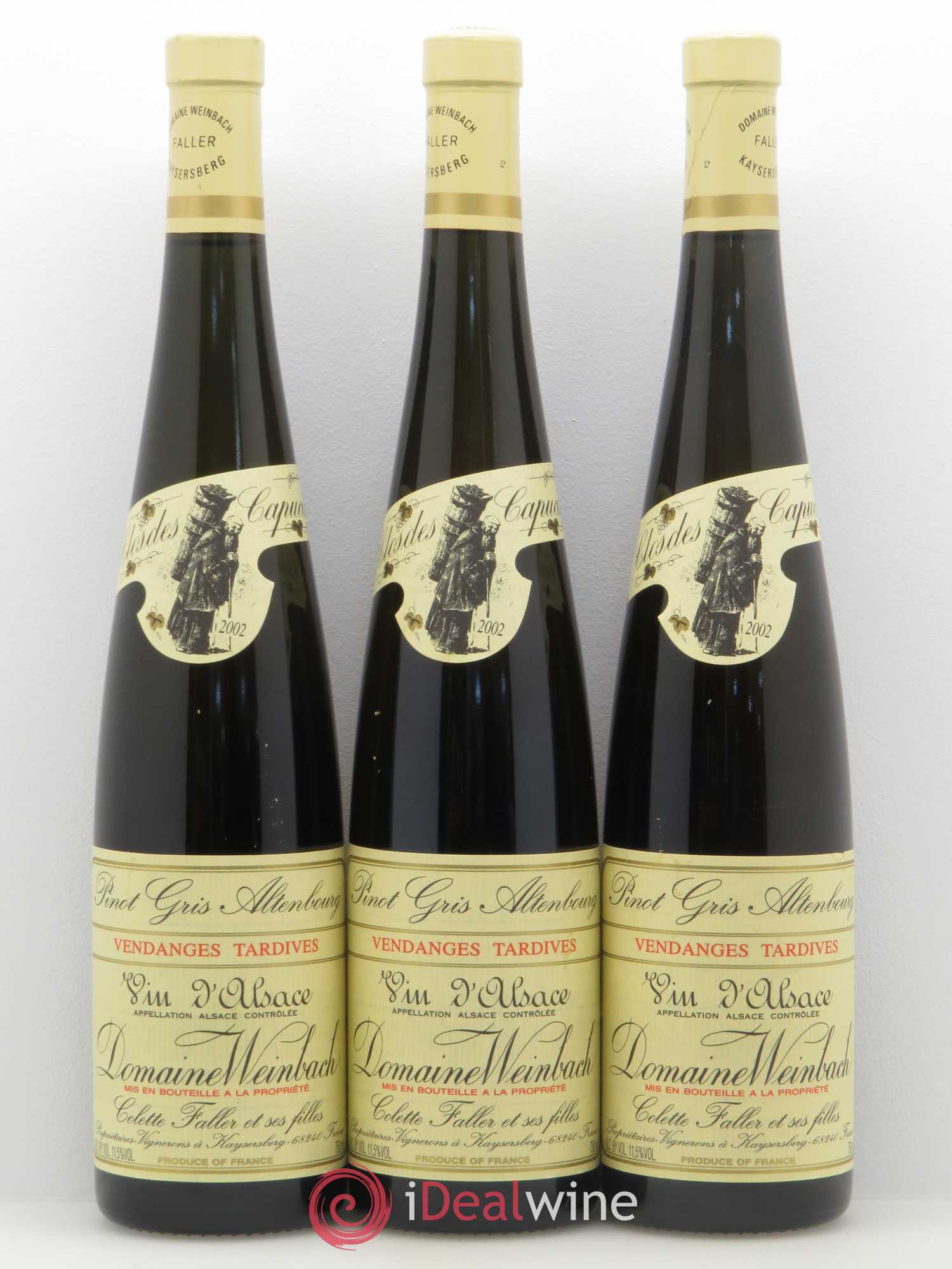 Alsace Pinot Gris (Tokay) Vendanges Tardives Weinbach (Domaine) Altenbourg Clos des capucins 2002 - Lotto di 6 bottiglie - 2